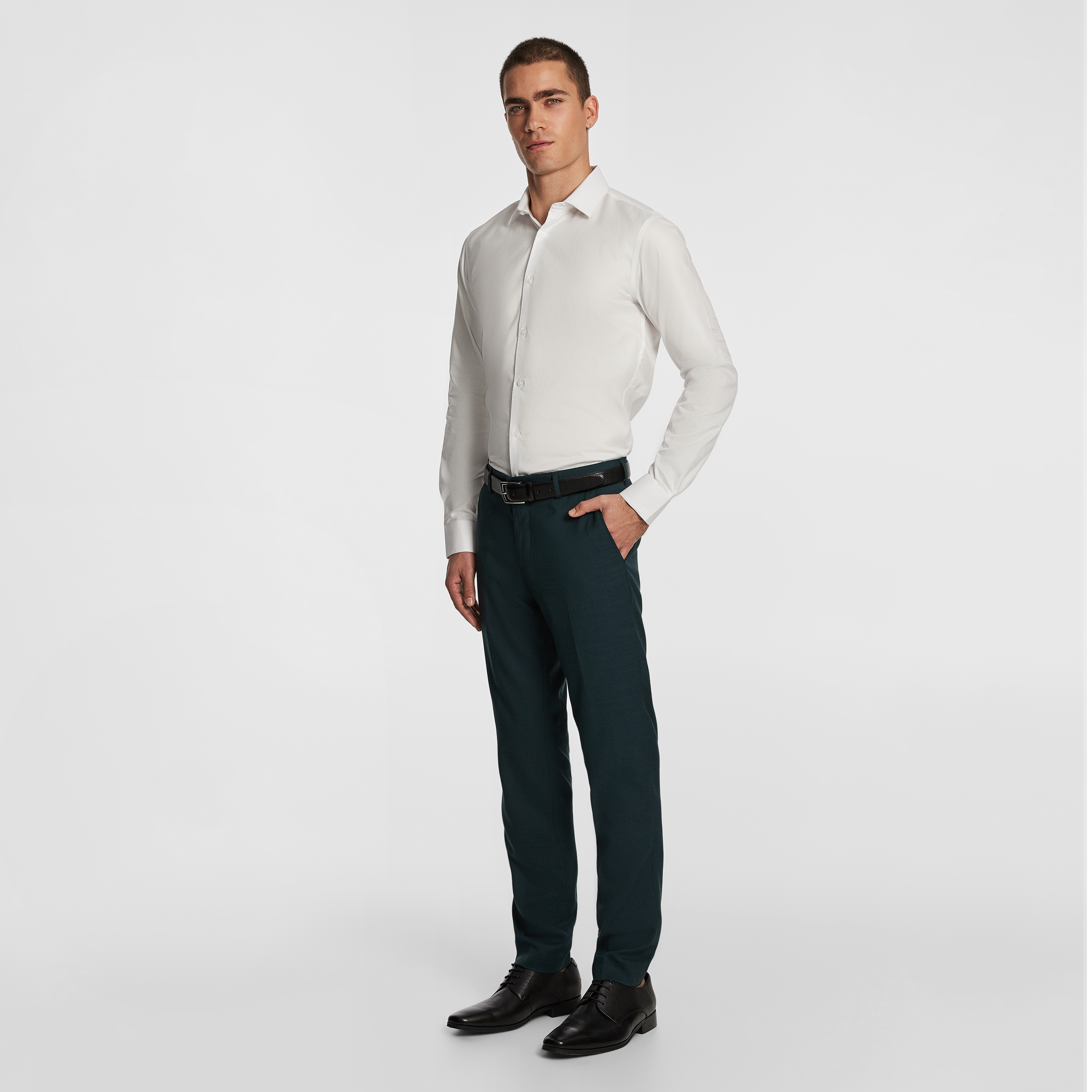 Teal Lukey Slim Dress Pant