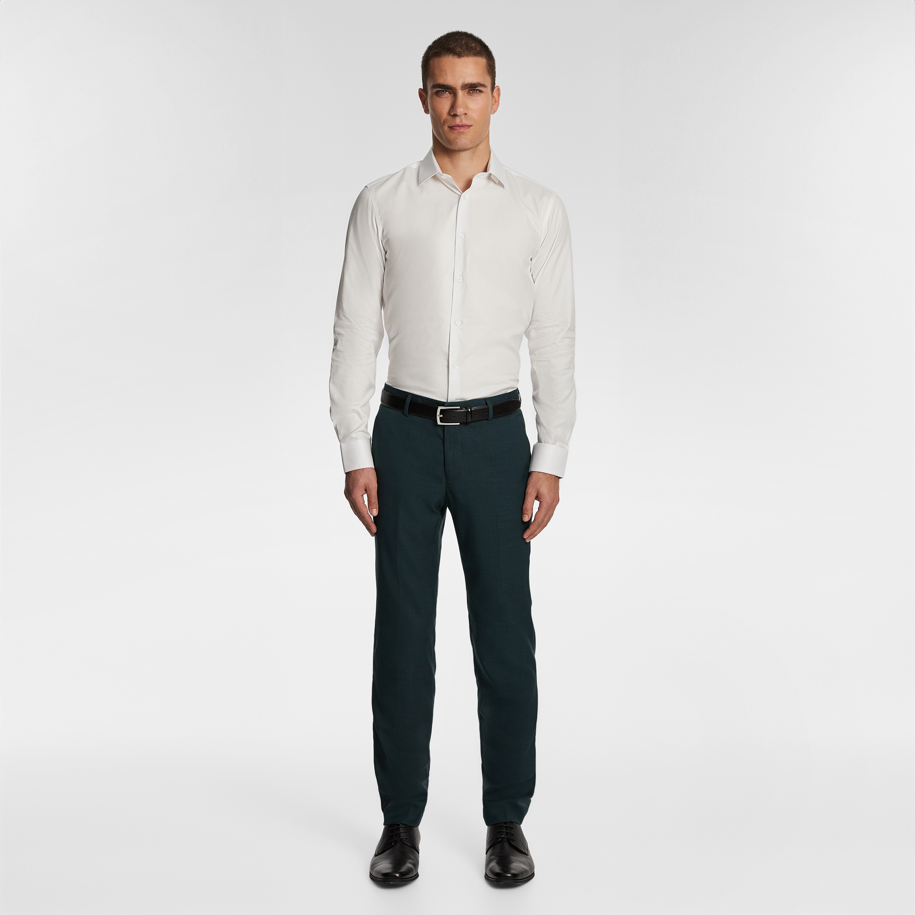 Teal Lukey Slim Dress Pant