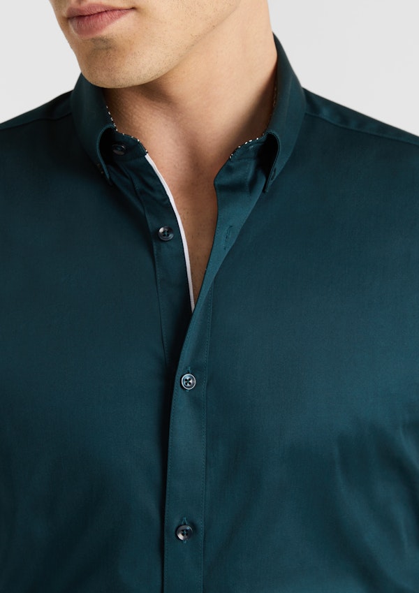 Teal Driver Slim Shirt