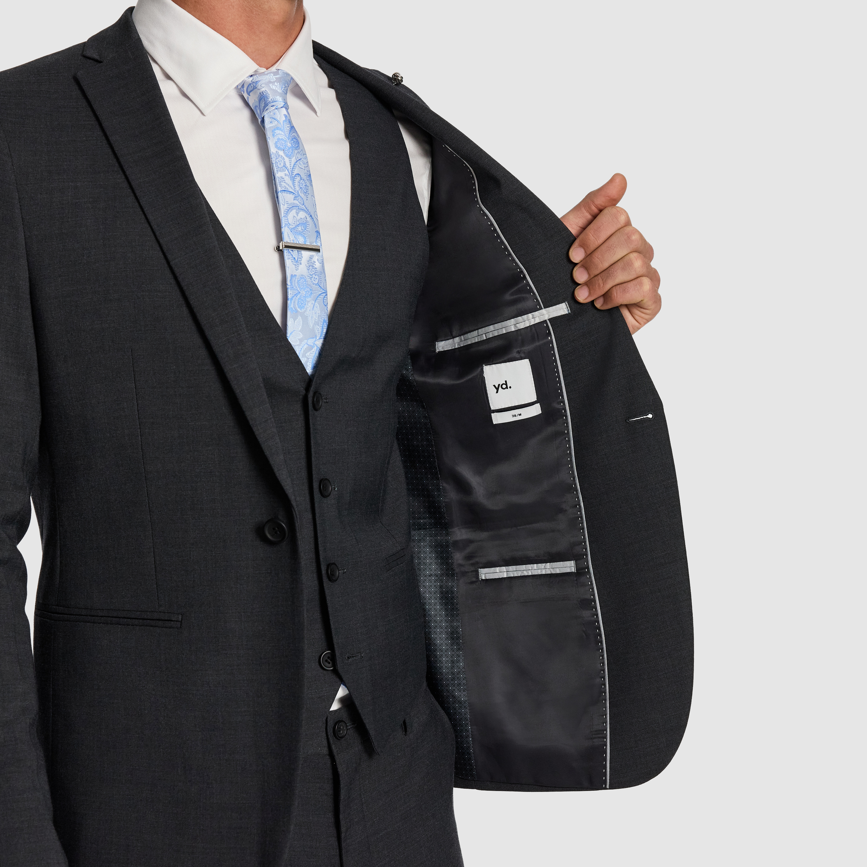 Charcoal Lukey Skinny Fit Stretch Suit Jacket