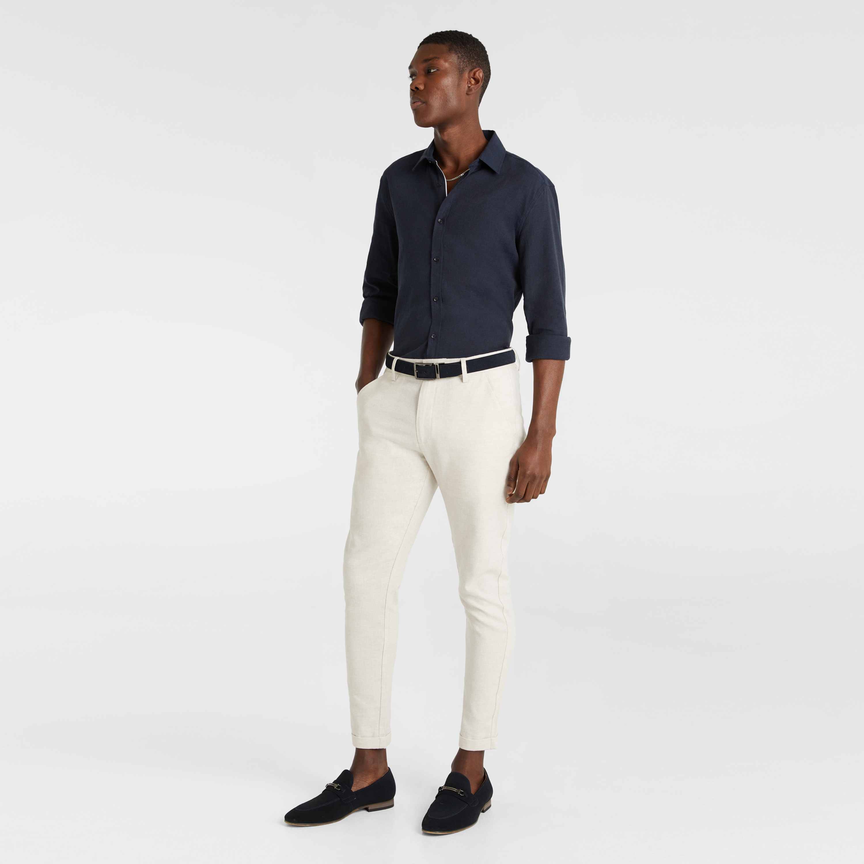Amare Skinny Linen Blend Chino