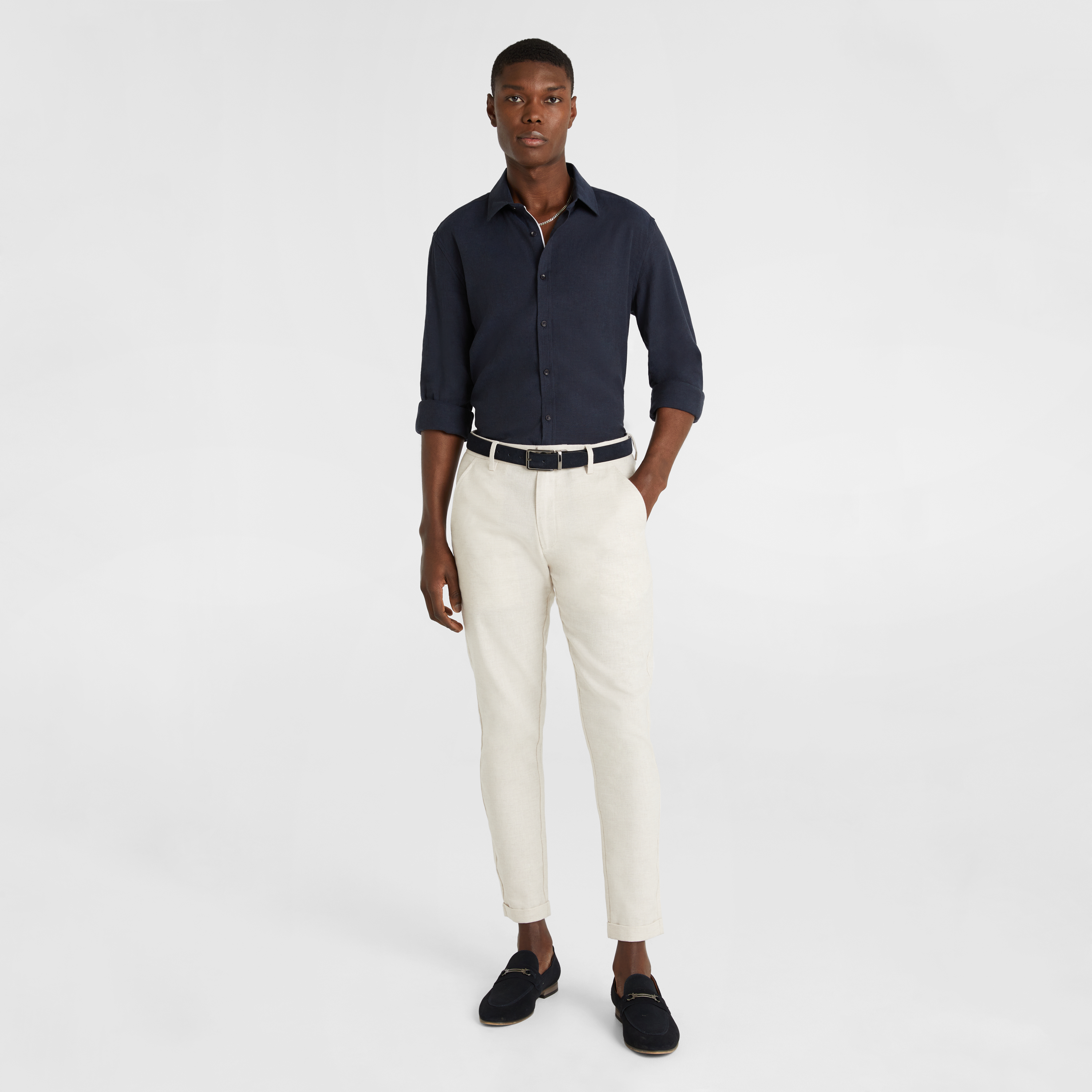 Amare Skinny Linen Blend Chino