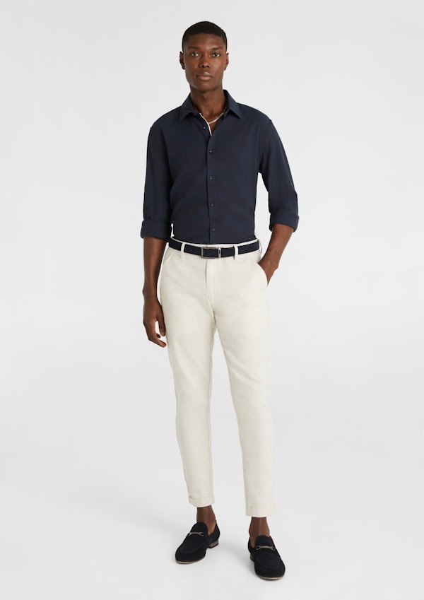 Natural Amare Skinny Linen Blend Chino