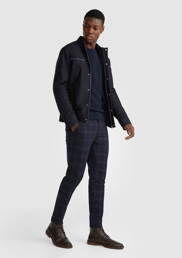 Dark Blue Colt Moto Racer Jacket