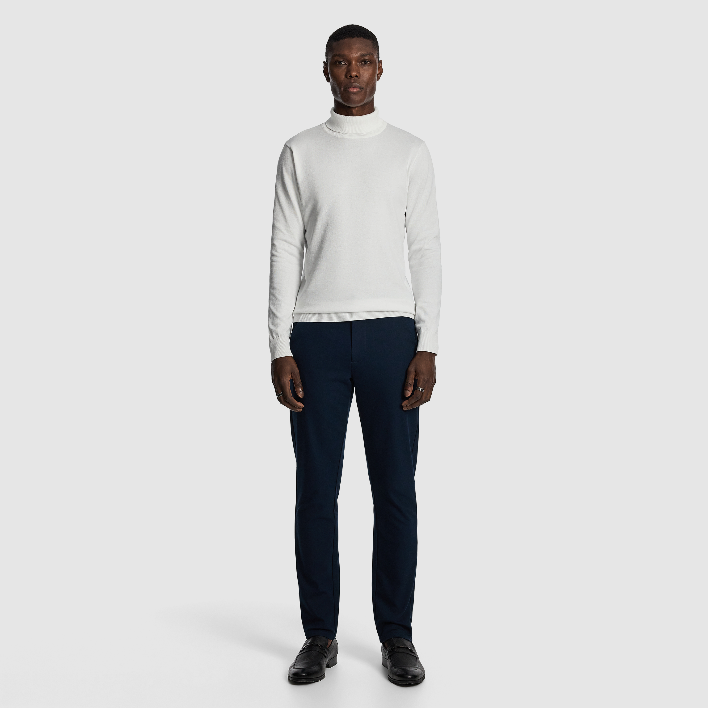 Winter White Gillespie Turtle Neck Knit