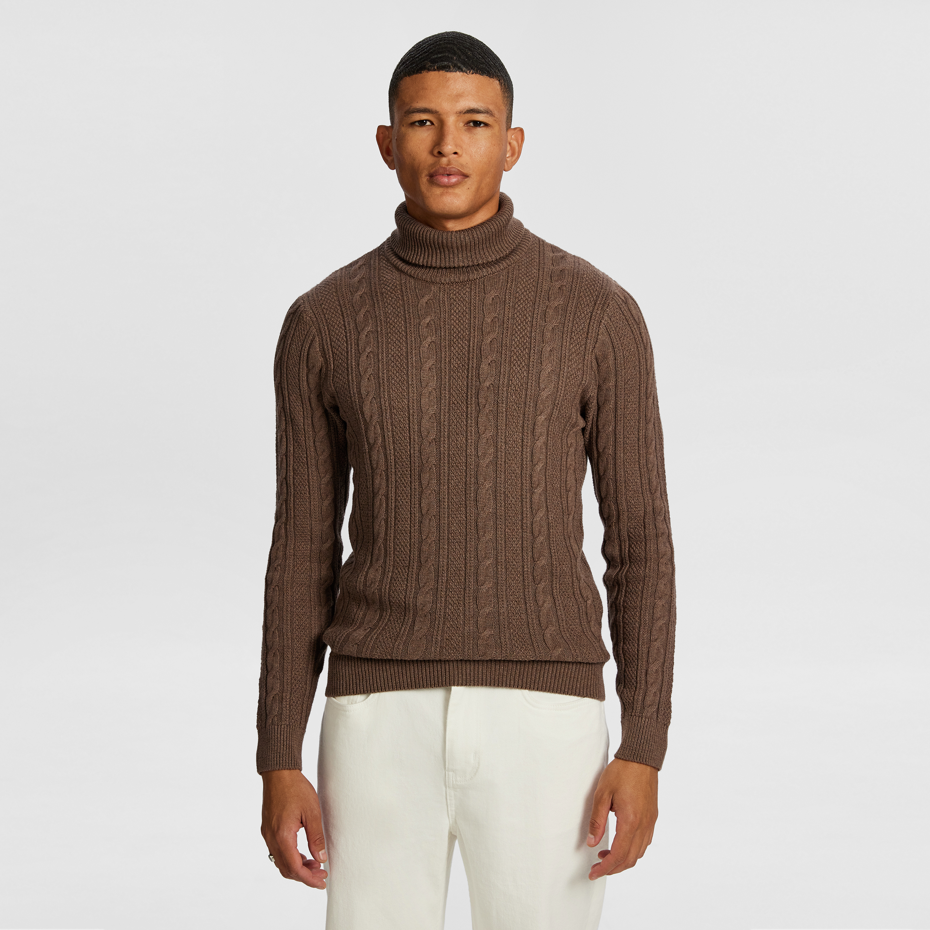 Tommy Roll Neck Cable Knit