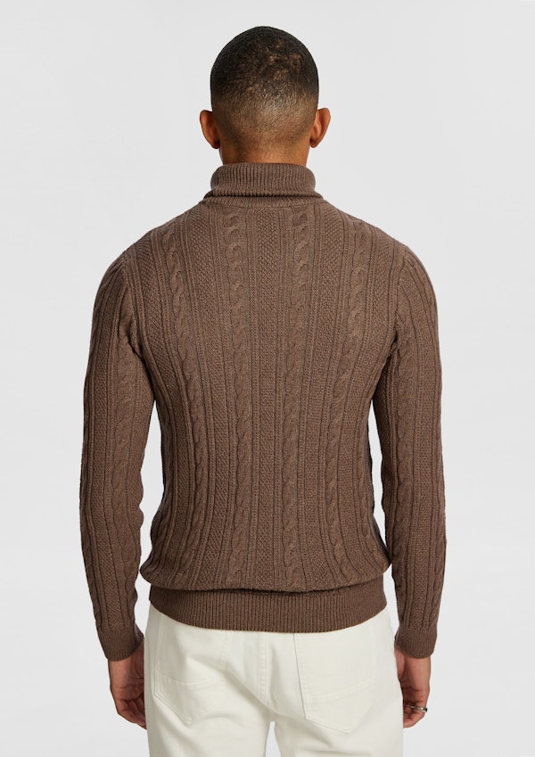 Tommy Roll Neck Cable Knit