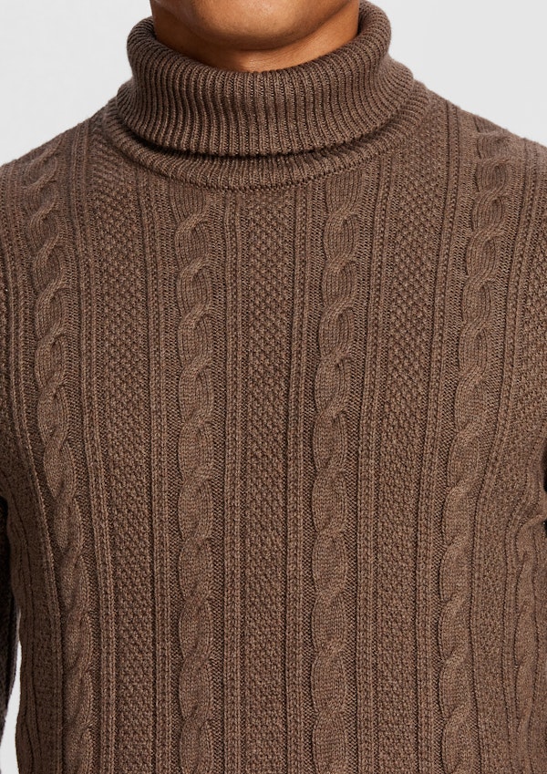 Tommy Roll Neck Cable Knit
