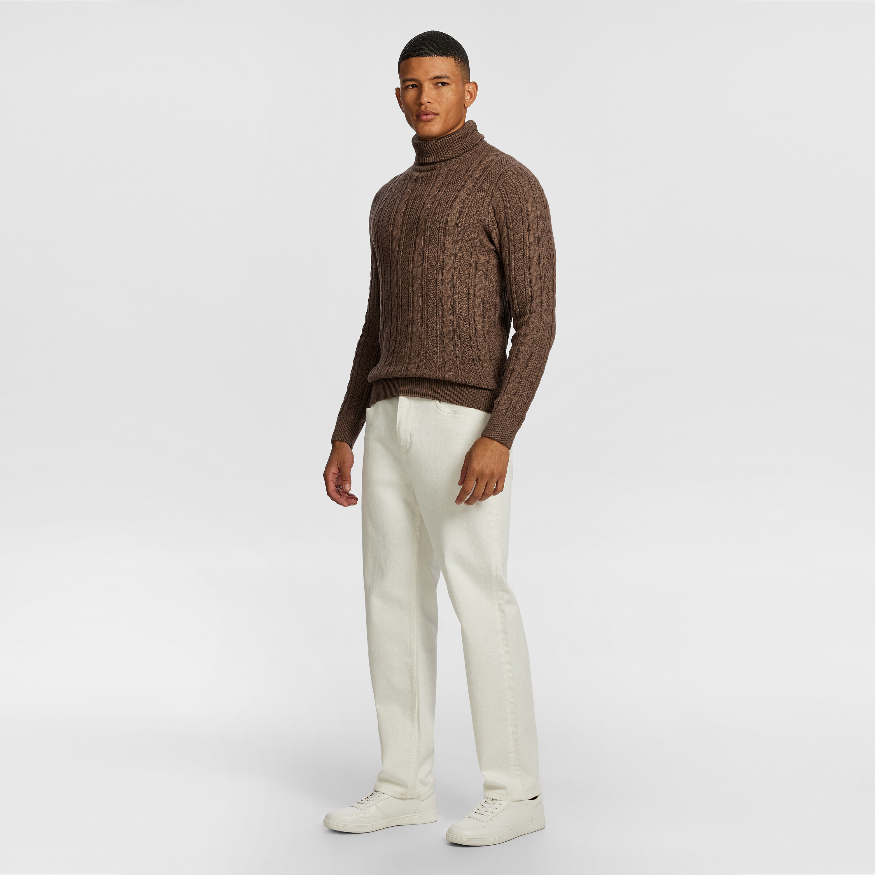 Tommy Roll Neck Cable Knit