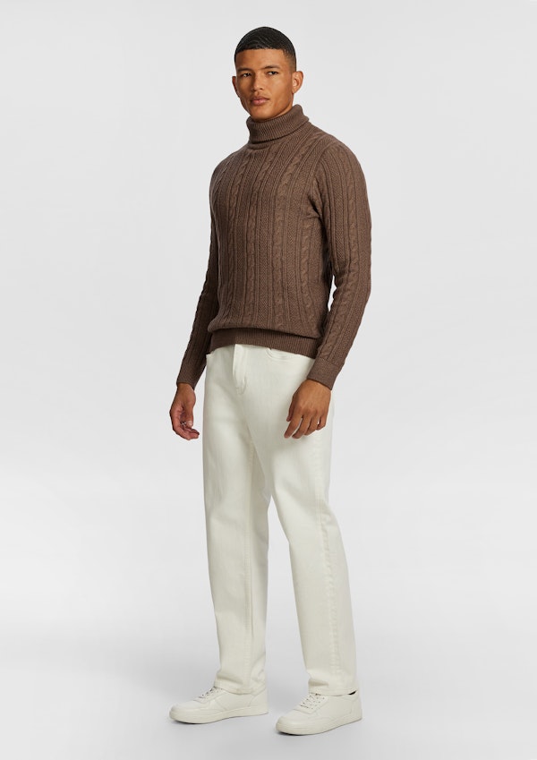 Tommy Roll Neck Cable Knit