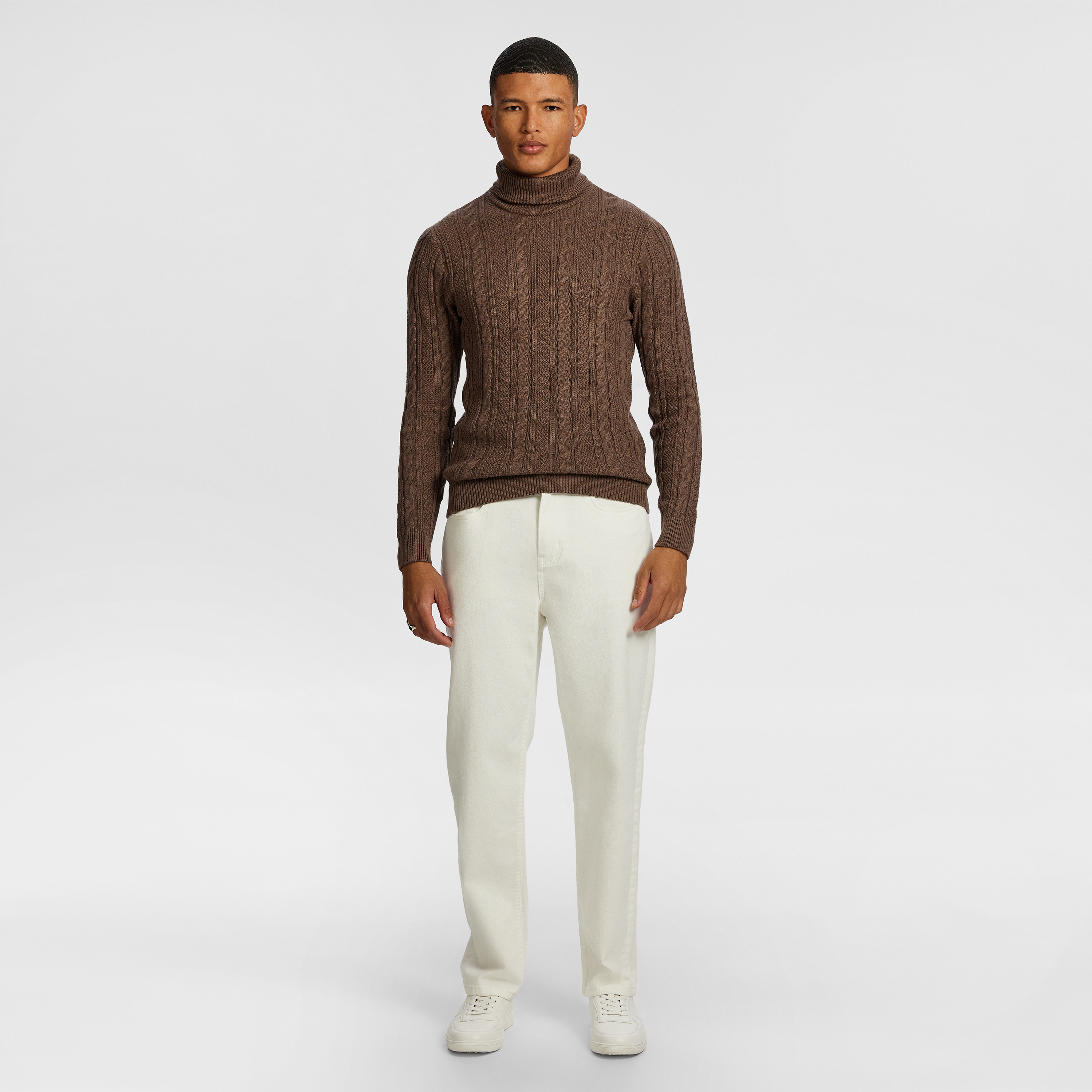 Tommy Roll Neck Cable Knit