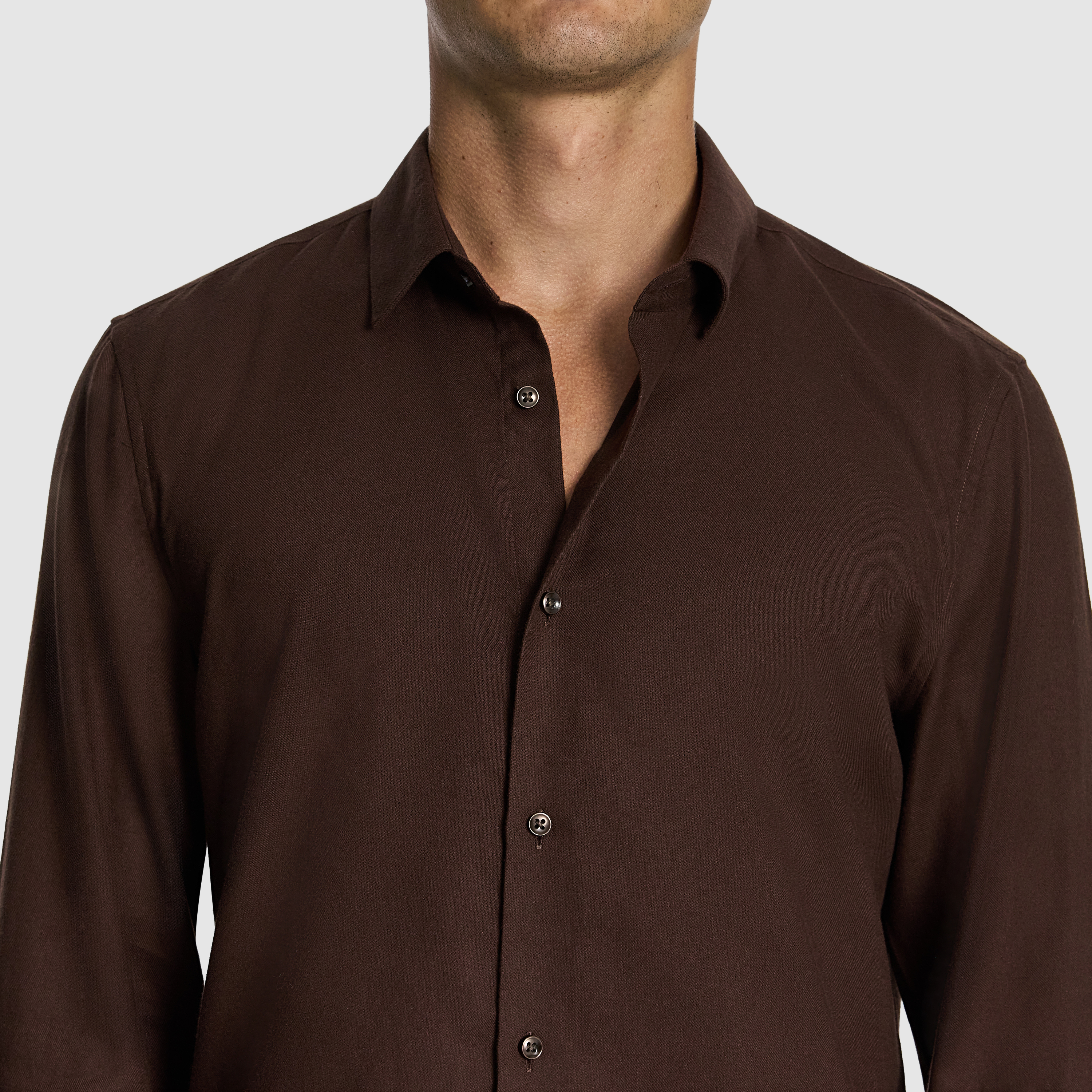 Chocolate Hargrove Brushed Shirt