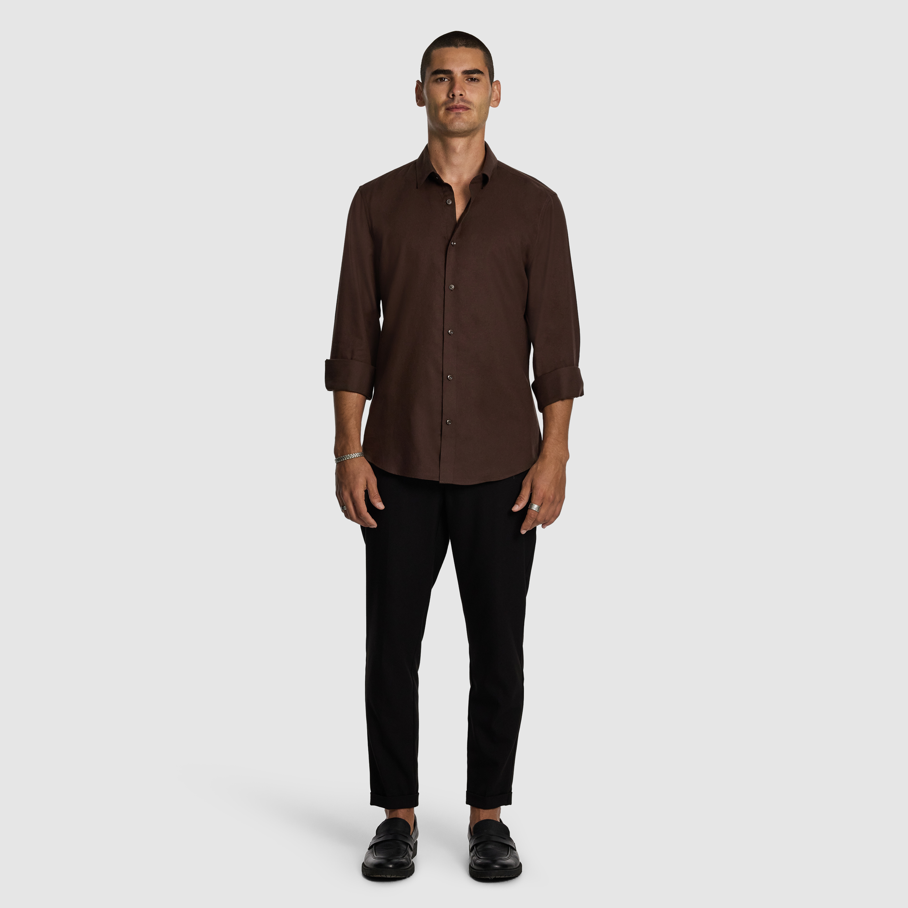 Chocolate Hargrove Brushed Shirt