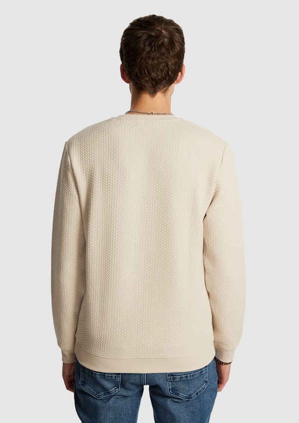 Natural Tech Crew Neck Textured Sweatshirt
