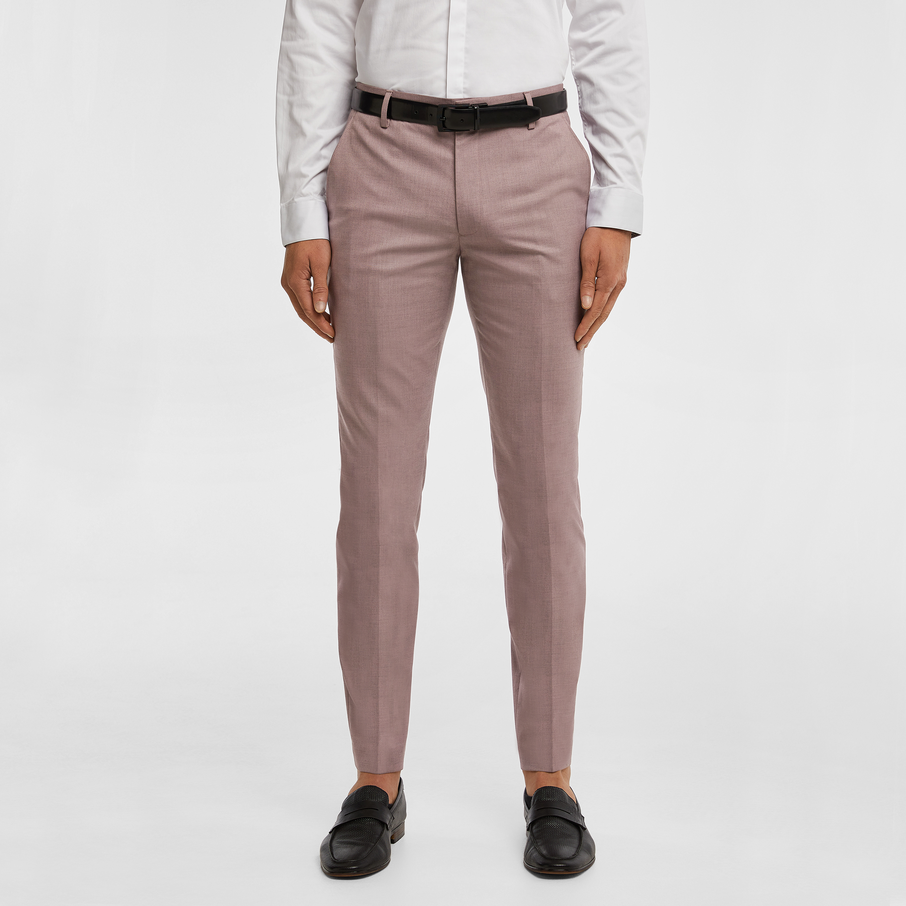 ALSLIAO Mens Slim Fit Pants Stretch Casual Work Gentleman Business Skinny  Pants Trousers Gray M - Walmart.com