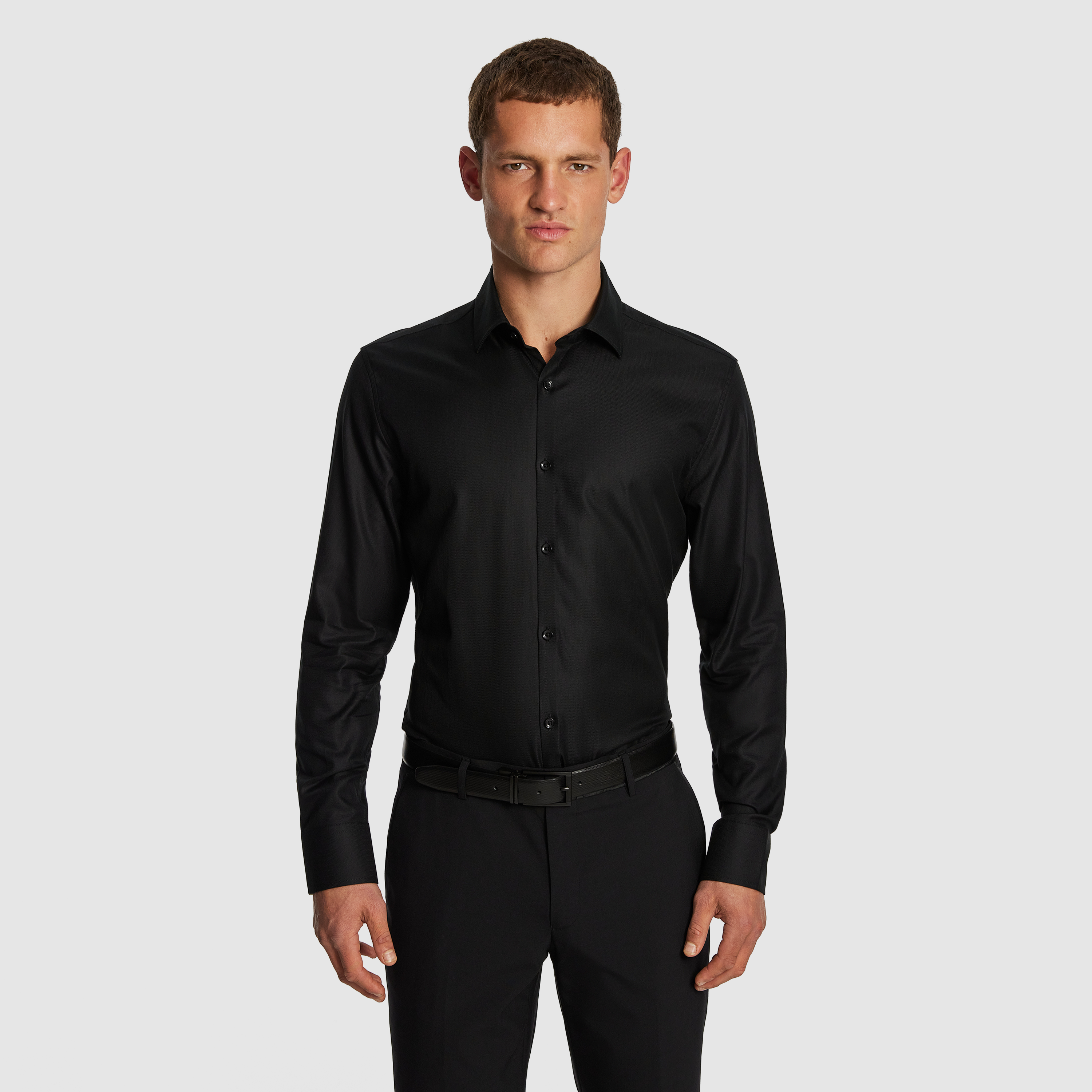 Monaco Pure Cotton Textured Dress Shirt