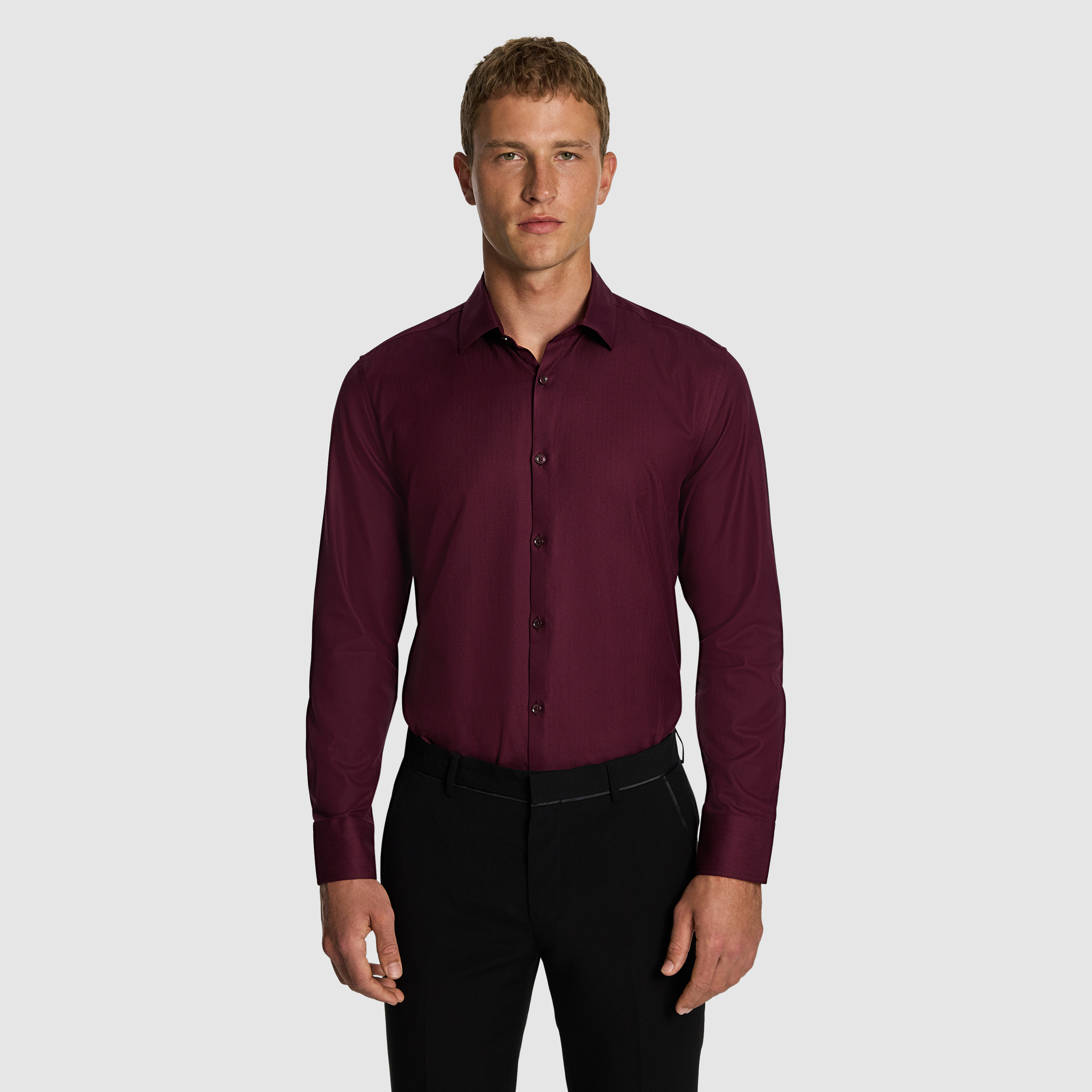 Monaco Pure Cotton Textured Dress Shirt