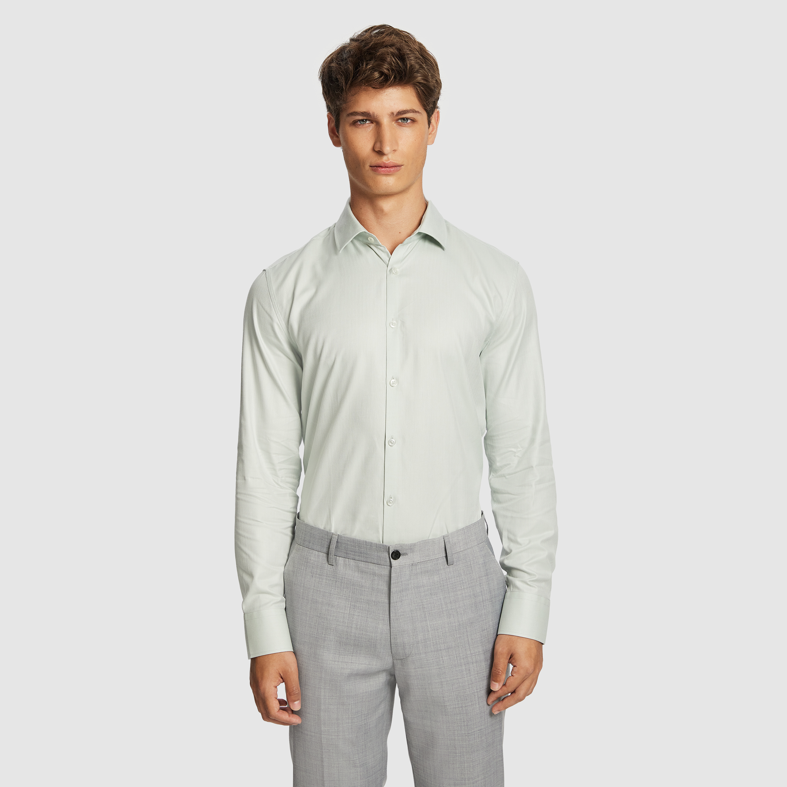 Monaco Pure Cotton Textured Dress Shirt