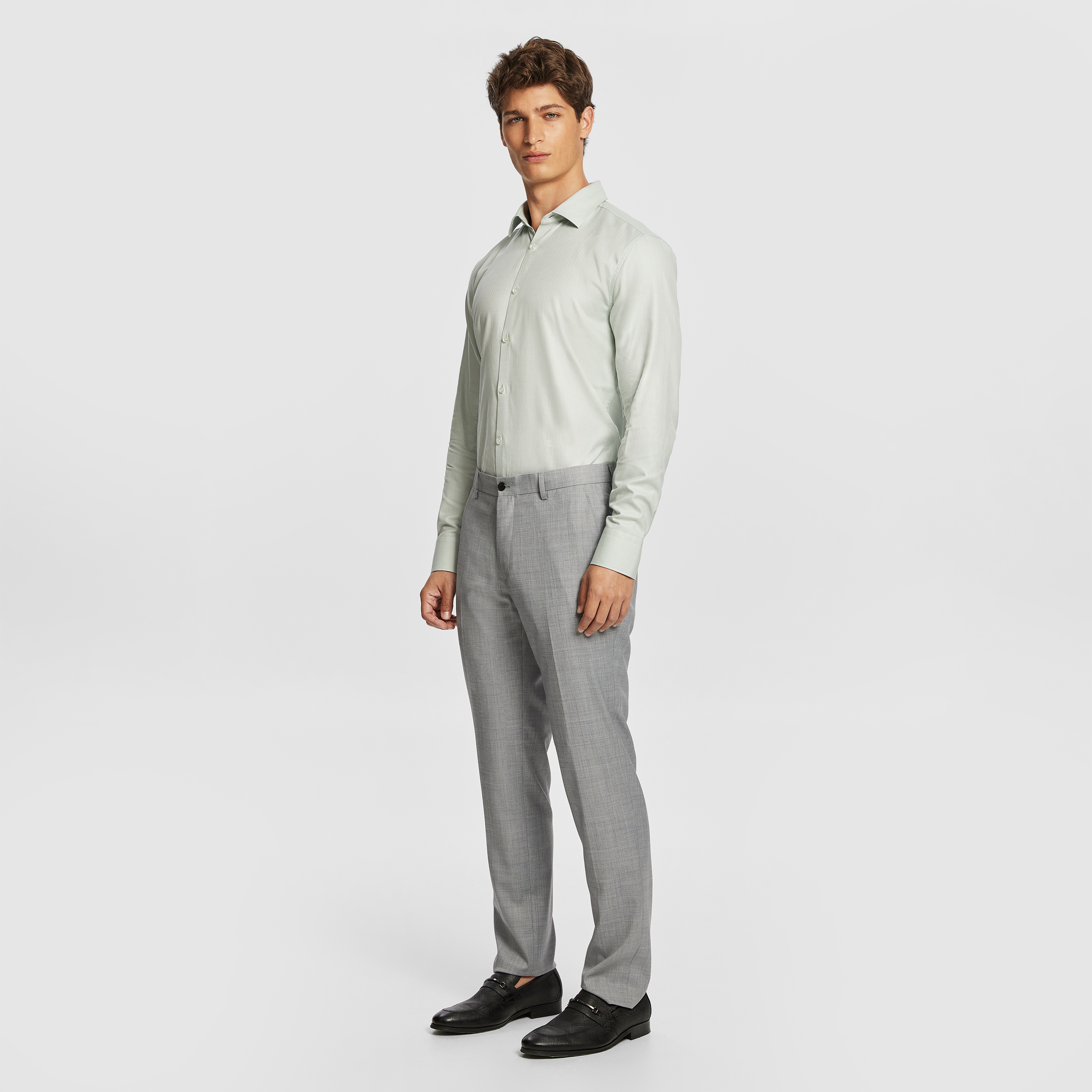Monaco Pure Cotton Textured Dress Shirt