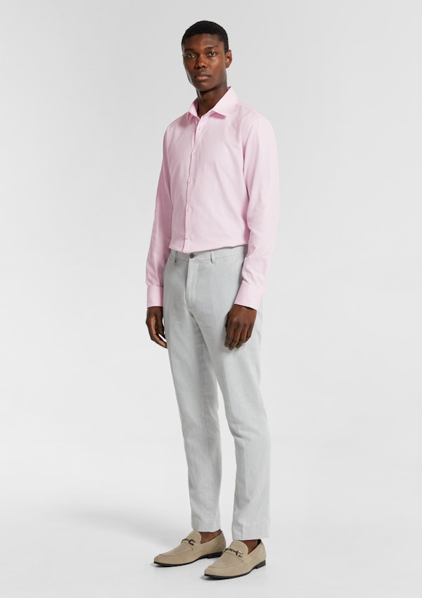 Pink Monaco Pure Cotton Textured Dress Shirt