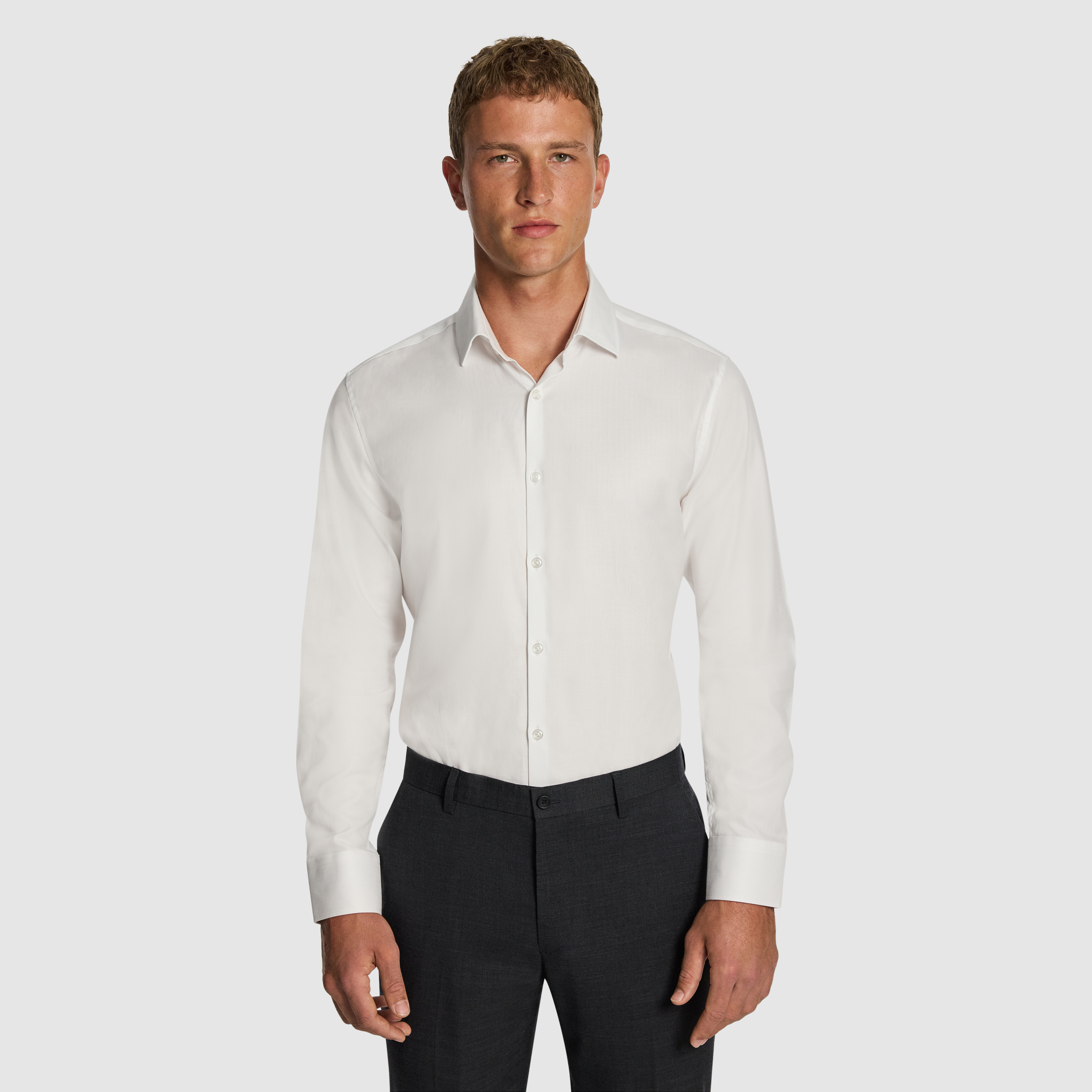 Monaco Pure Cotton Textured Dress Shirt