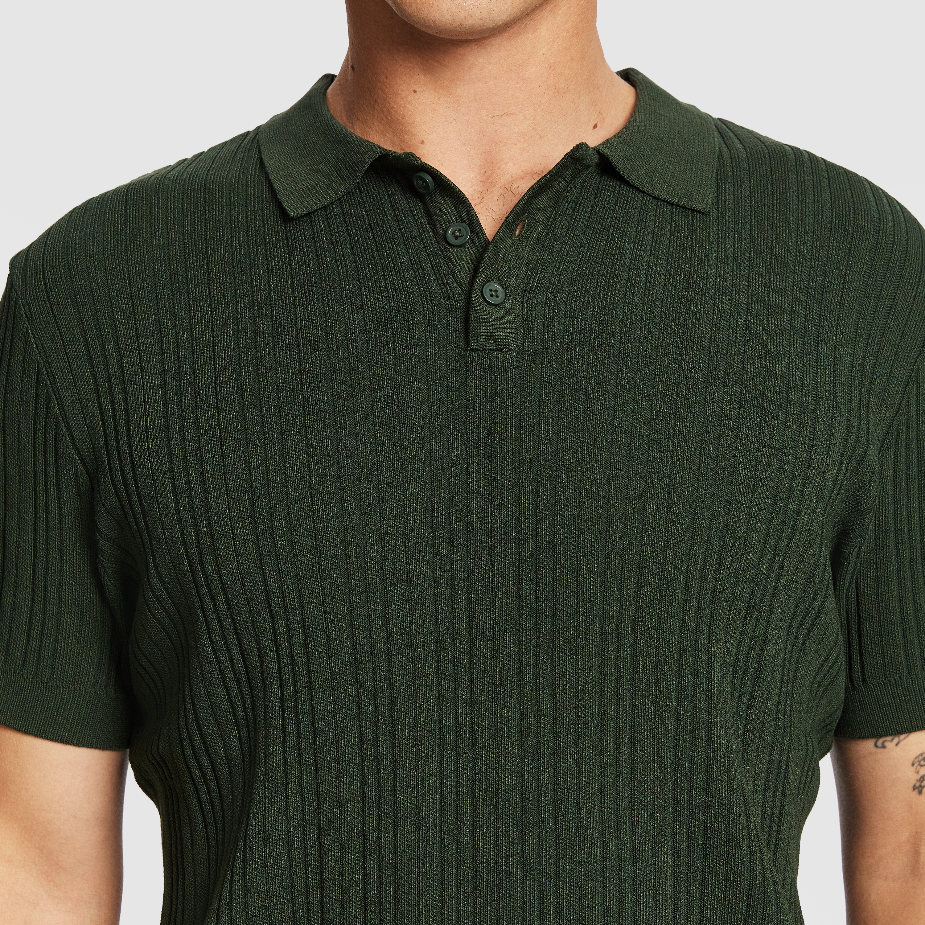 Forest Banderas Knitted Polo Shirt