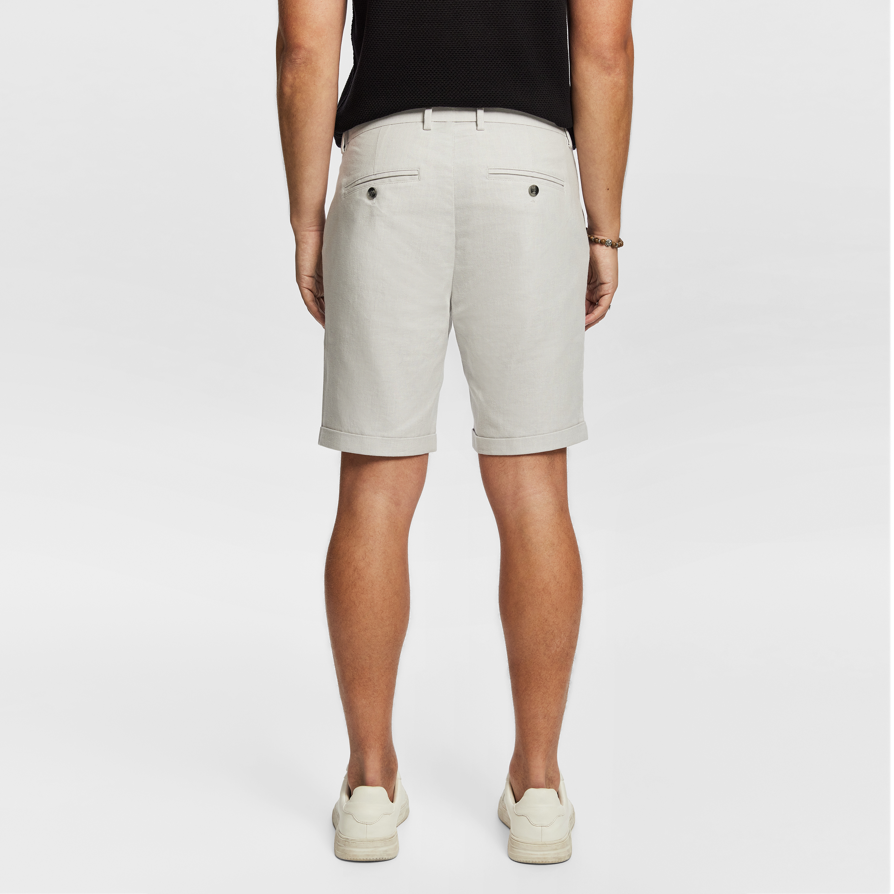 Ice Grey Panama Linen Chino Short