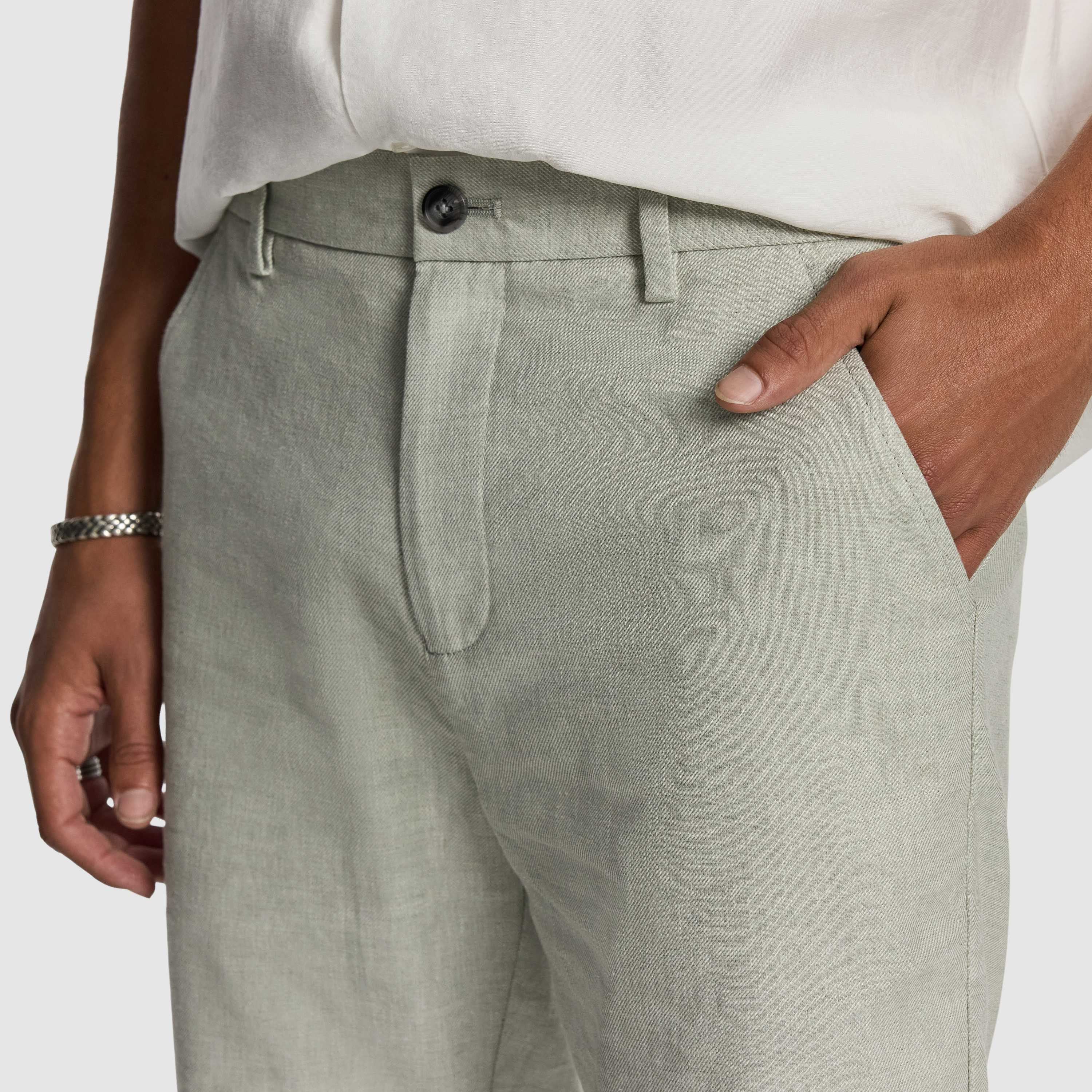 Sage Panama Linen Chino Short
