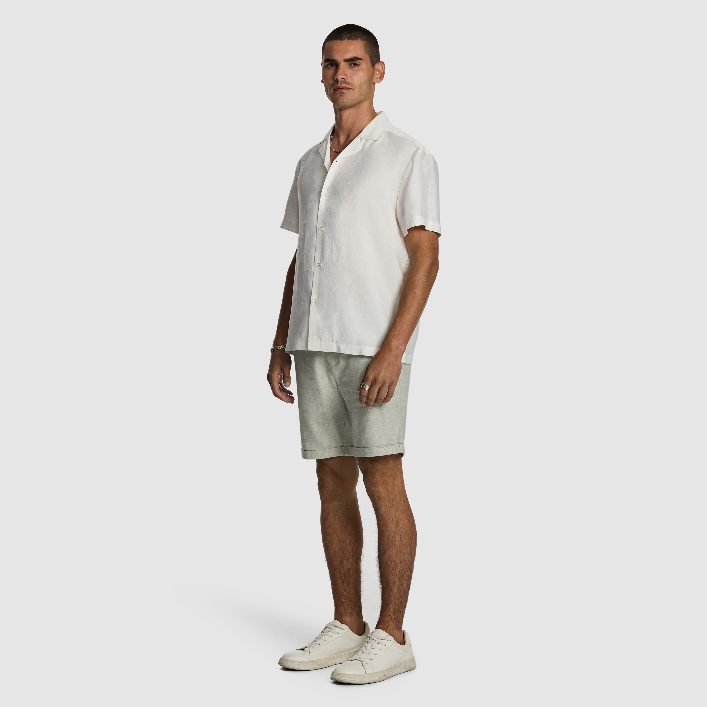 Sage Panama Linen Chino Short