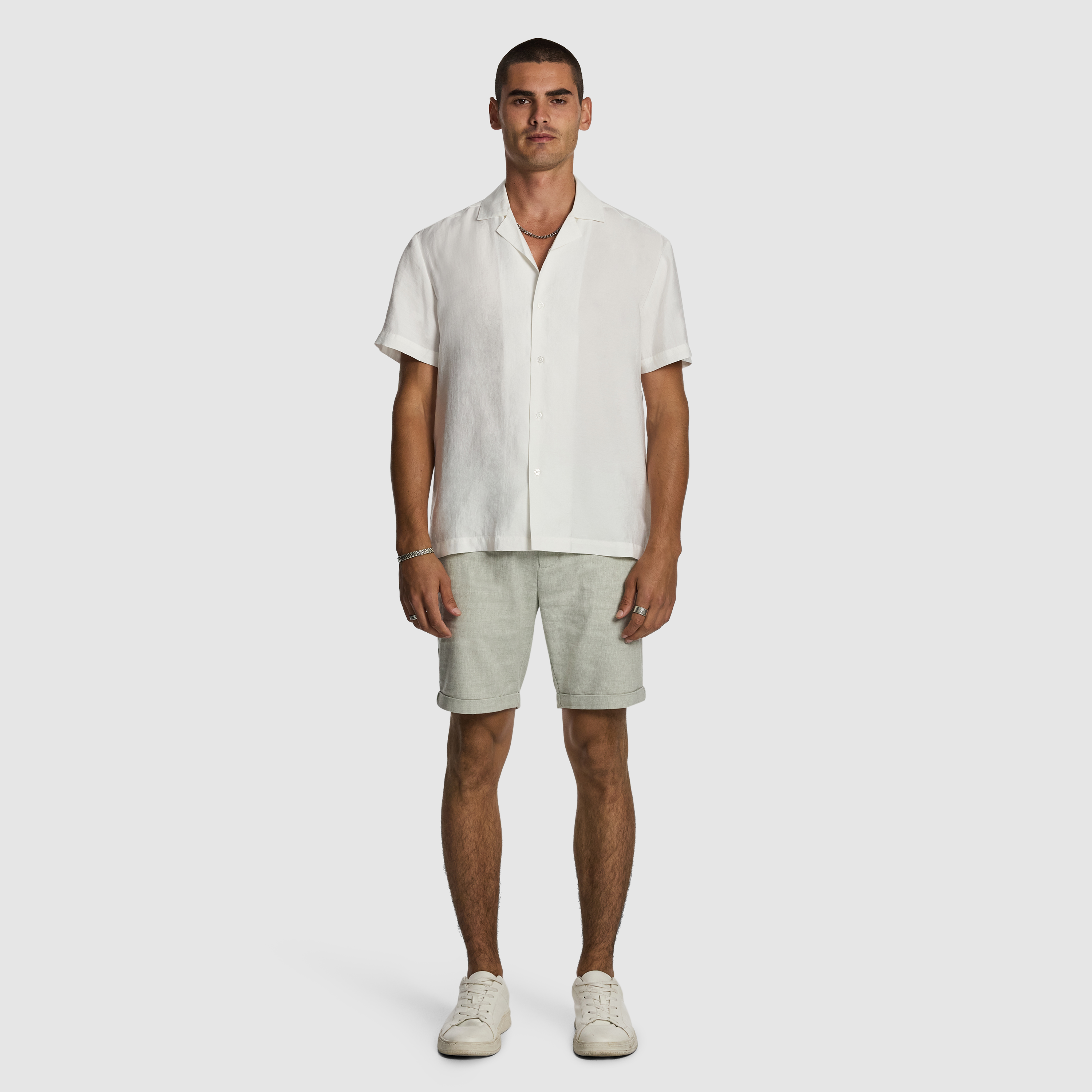 Sage Panama Linen Chino Short