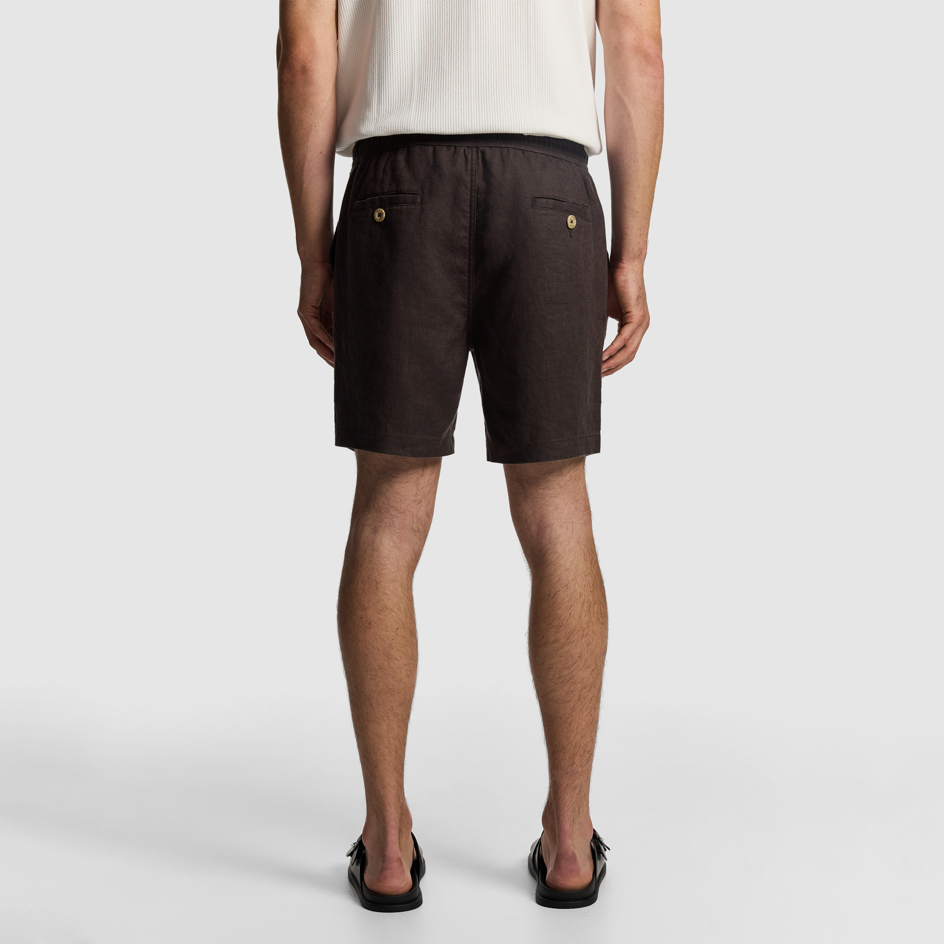 Chocolate Manta Pure Linen Short