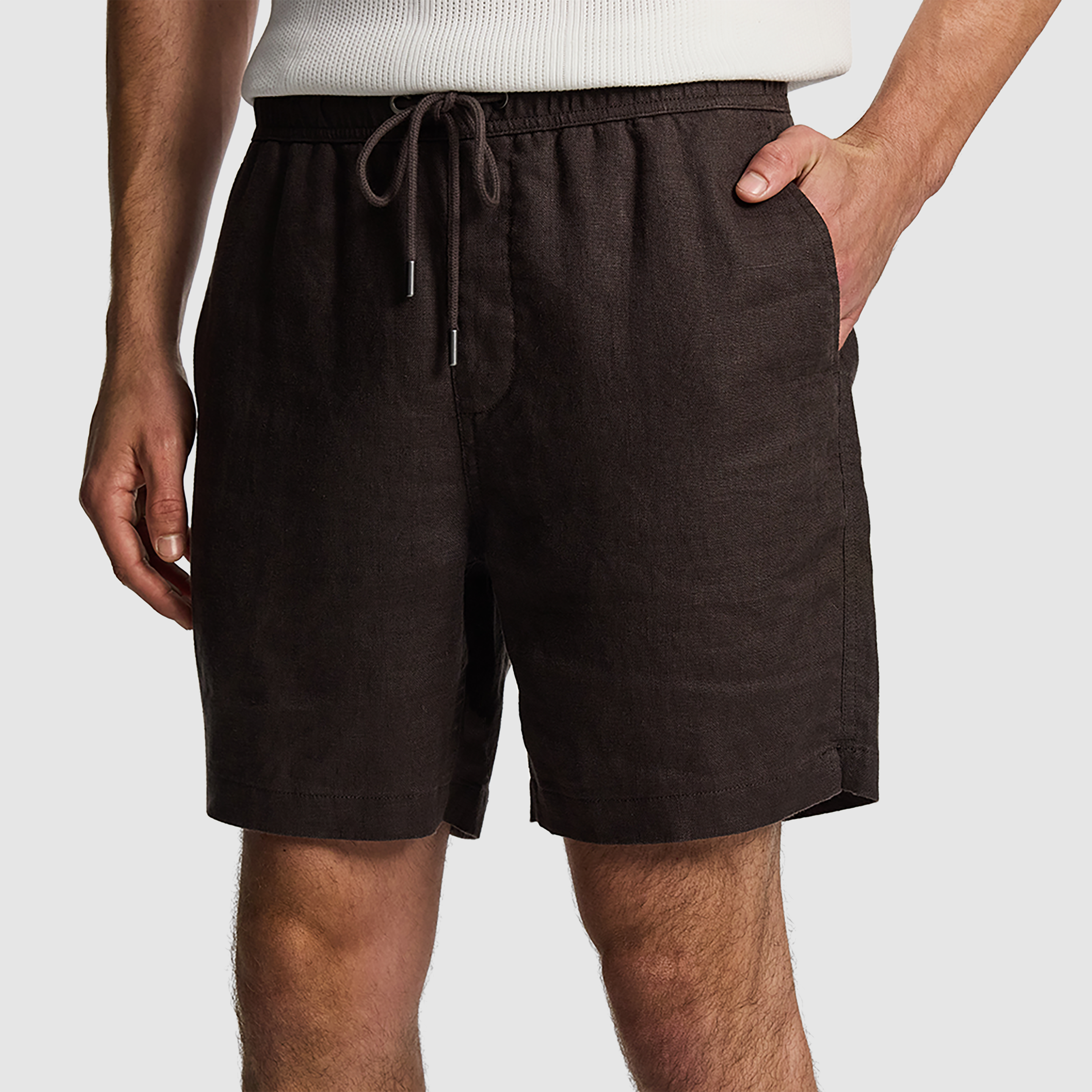 Chocolate Manta Pure Linen Short