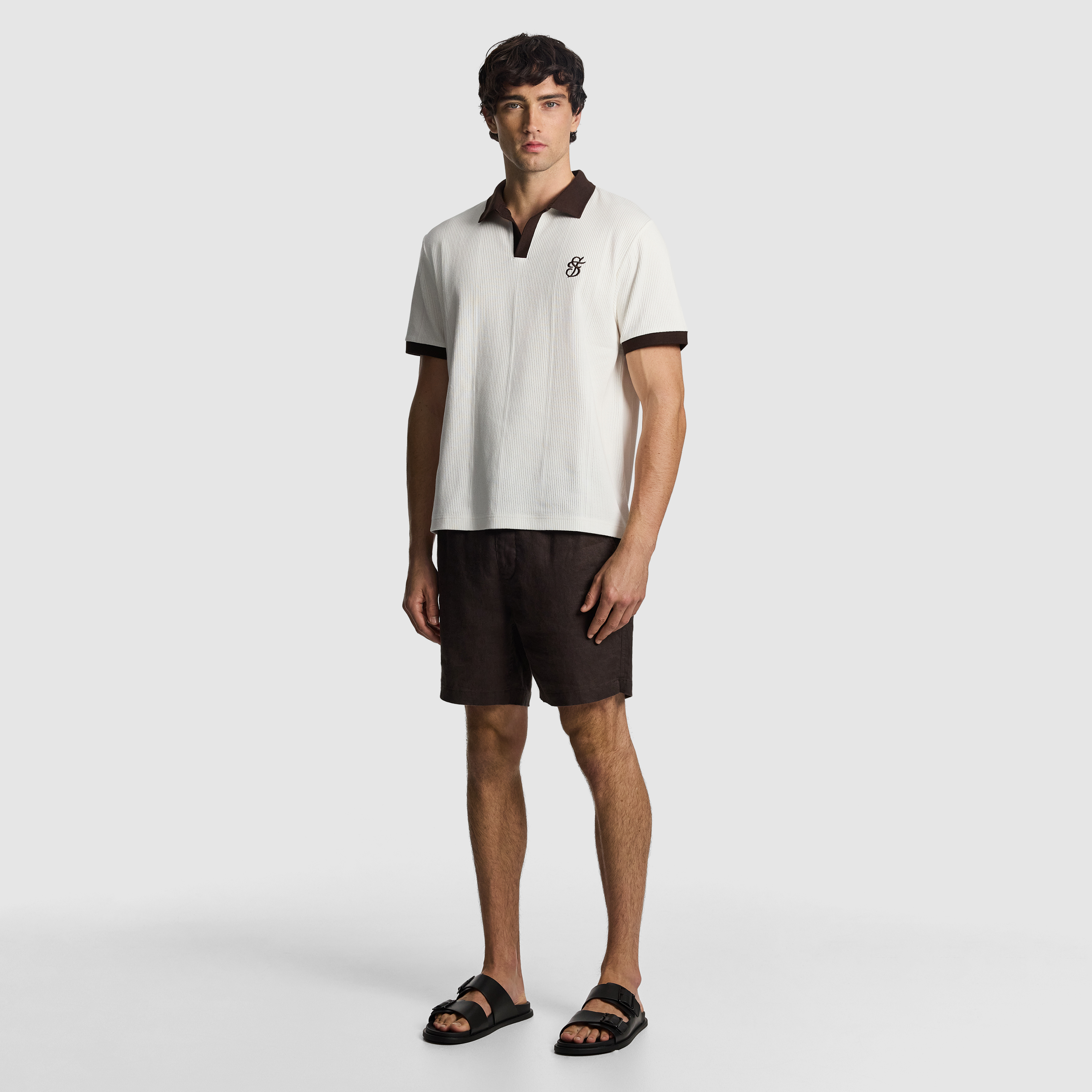 Chocolate Manta Pure Linen Short