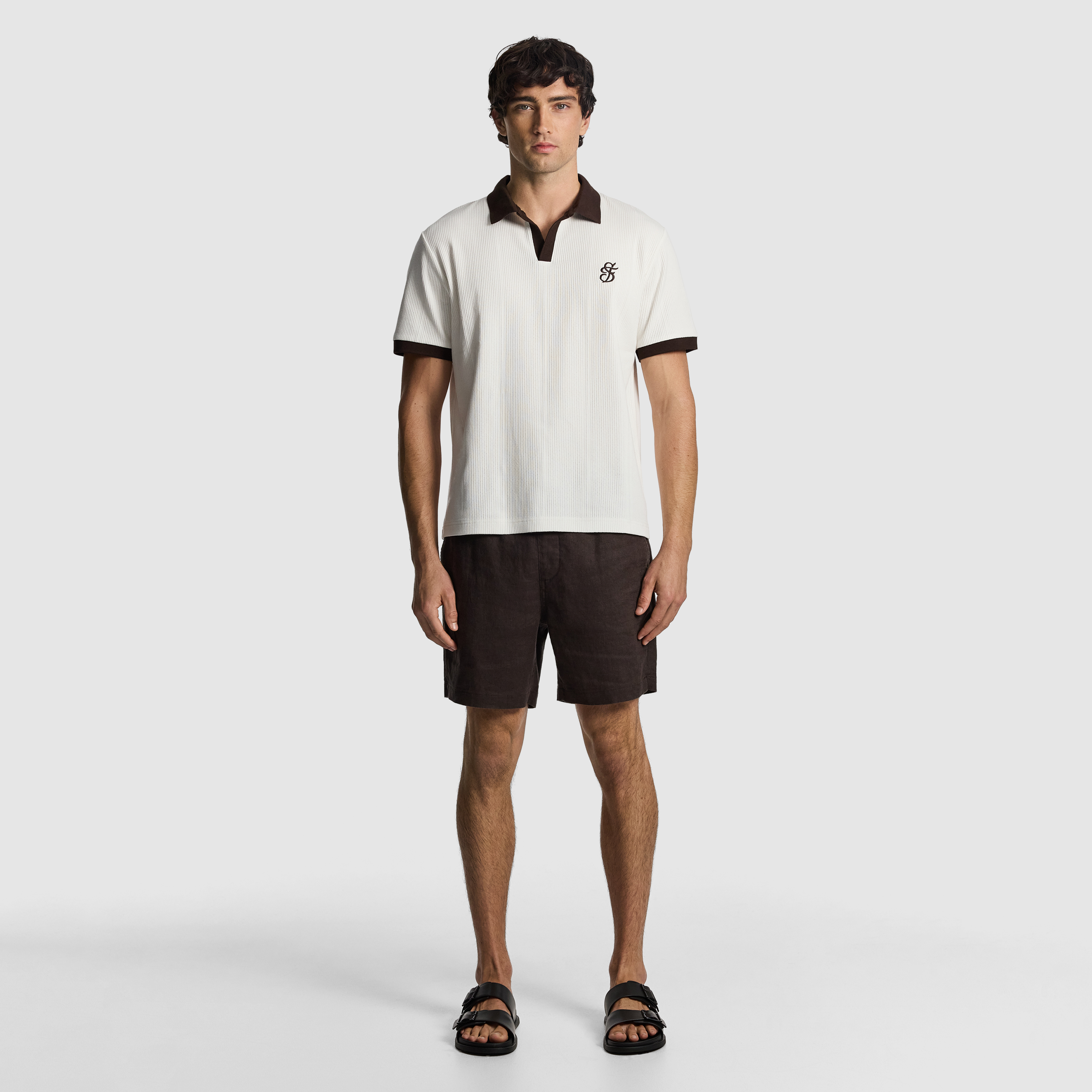 Chocolate Manta Pure Linen Short