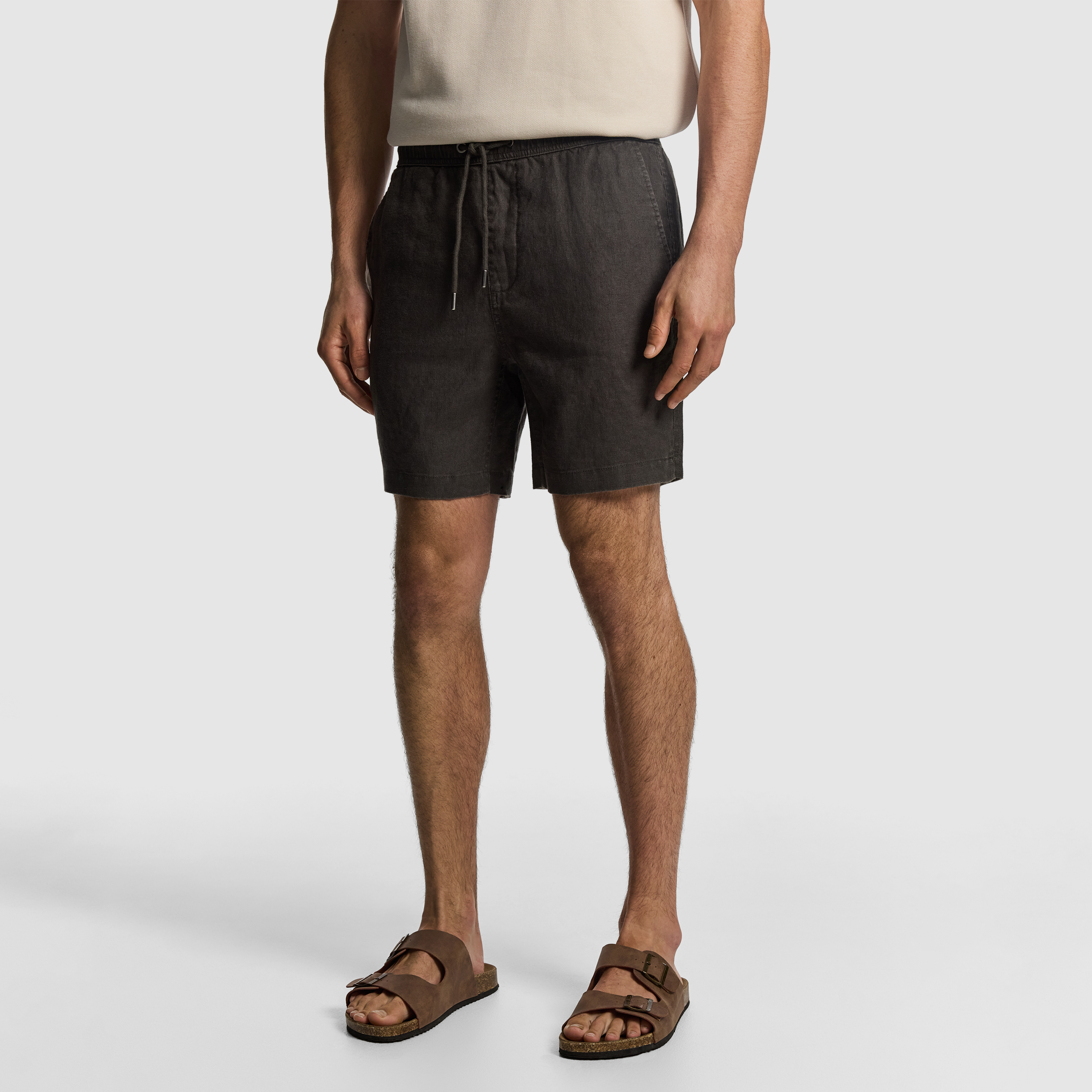 Olive Manta Pure Linen Short