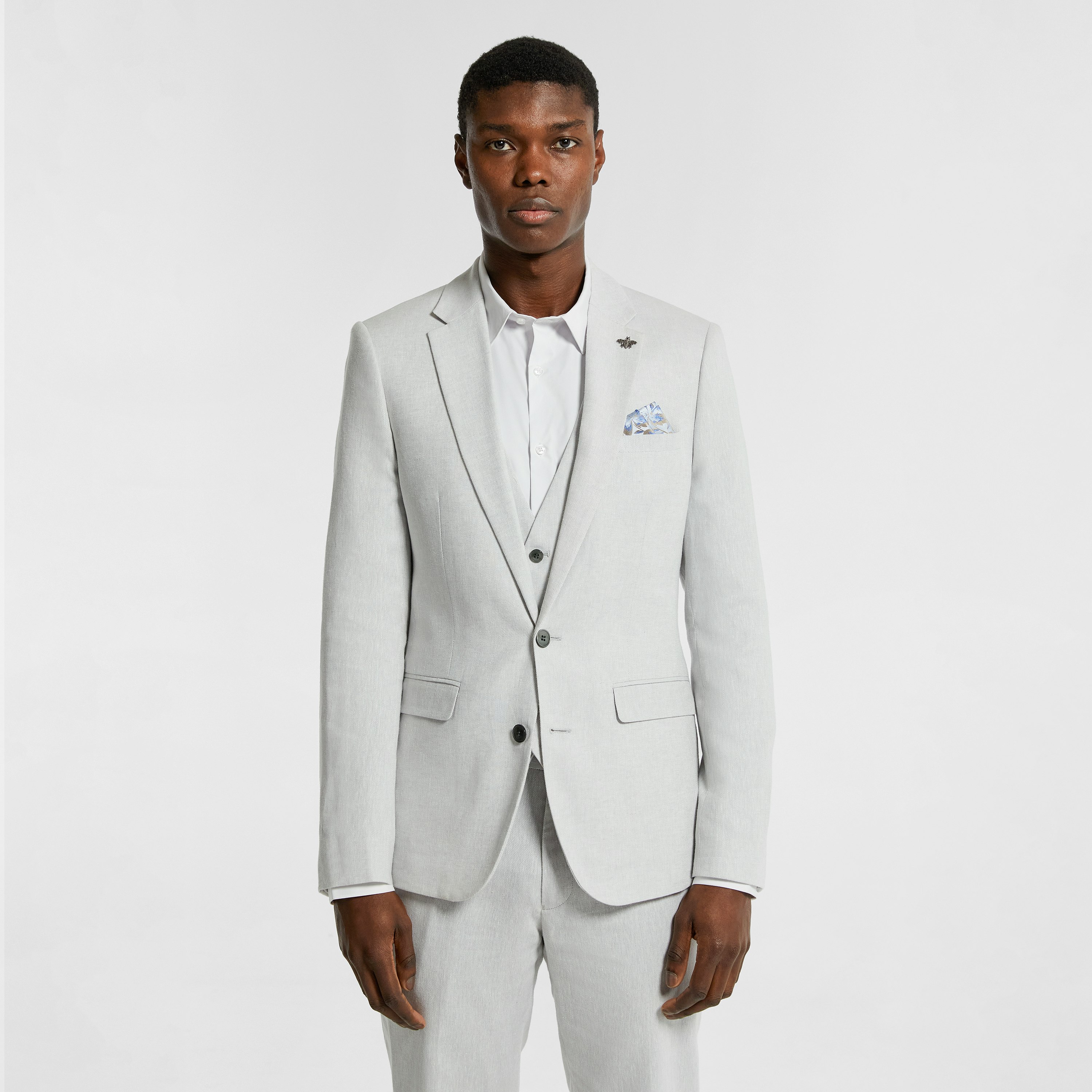 Pumice Winston Slim Linen Blend Suit Jacket | Men's Tops | yd AU