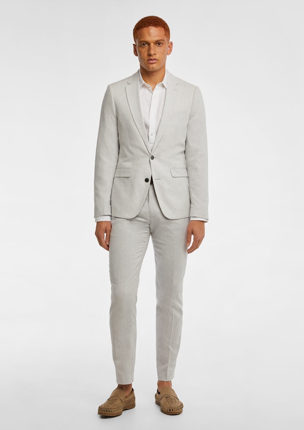 Gray slim 2025 fit suit