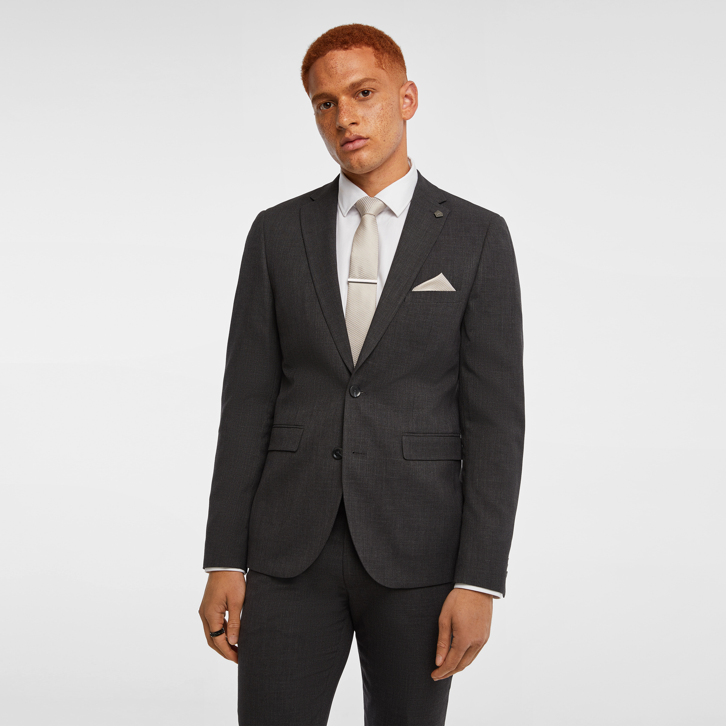 Charcoal Boston Skinny Suit Jacket Men's Tops yd AU