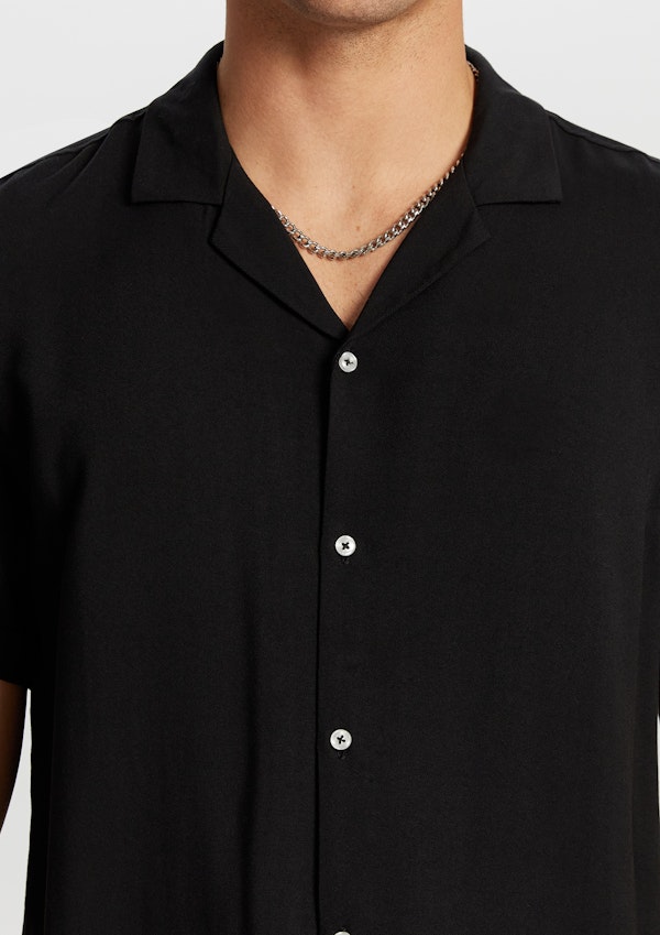 Black Ezekiel Viscose Shirt
