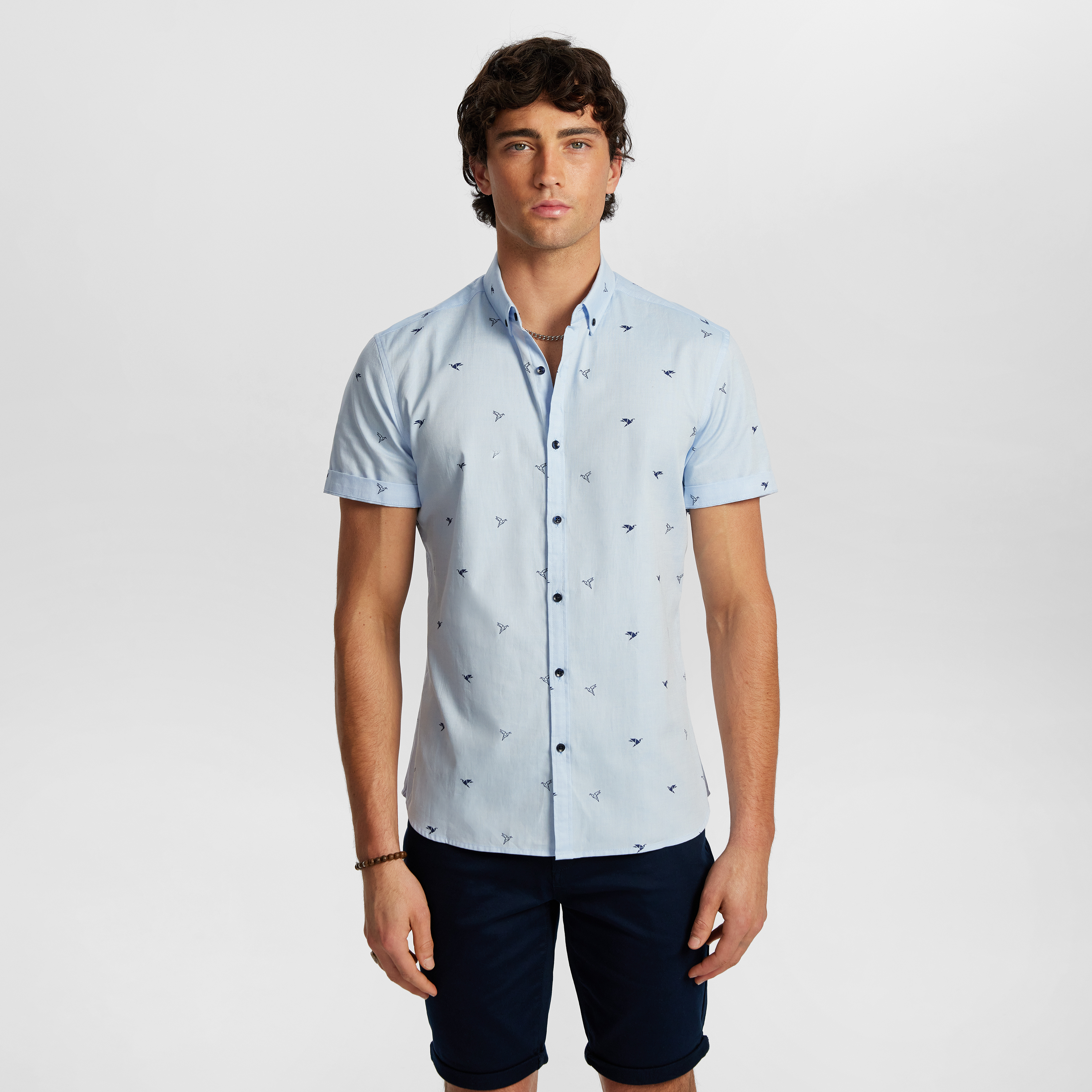 Phil Origami Cotton Print Shirt