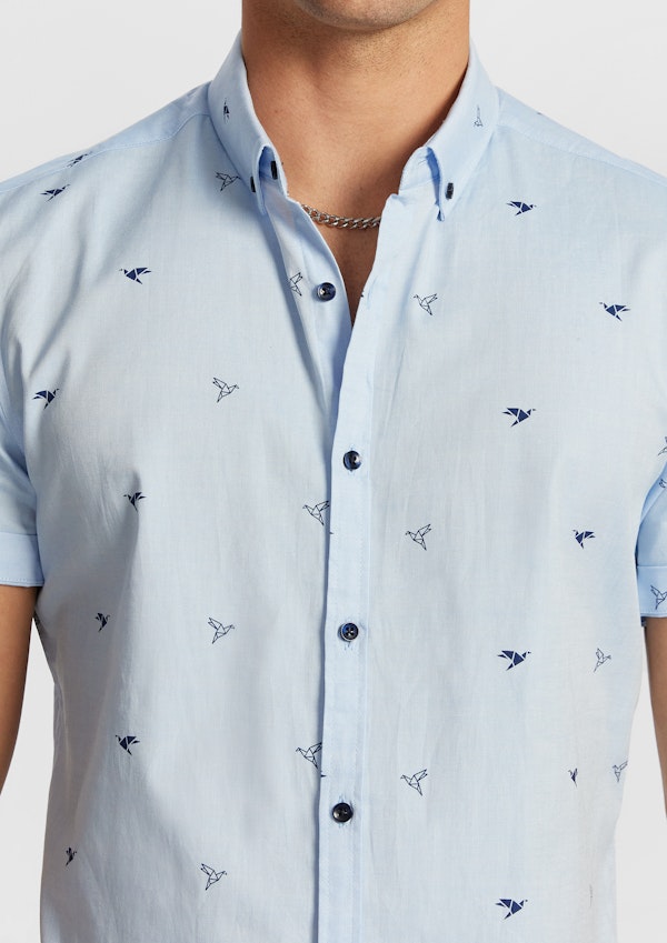 Phil Origami Print Shirt