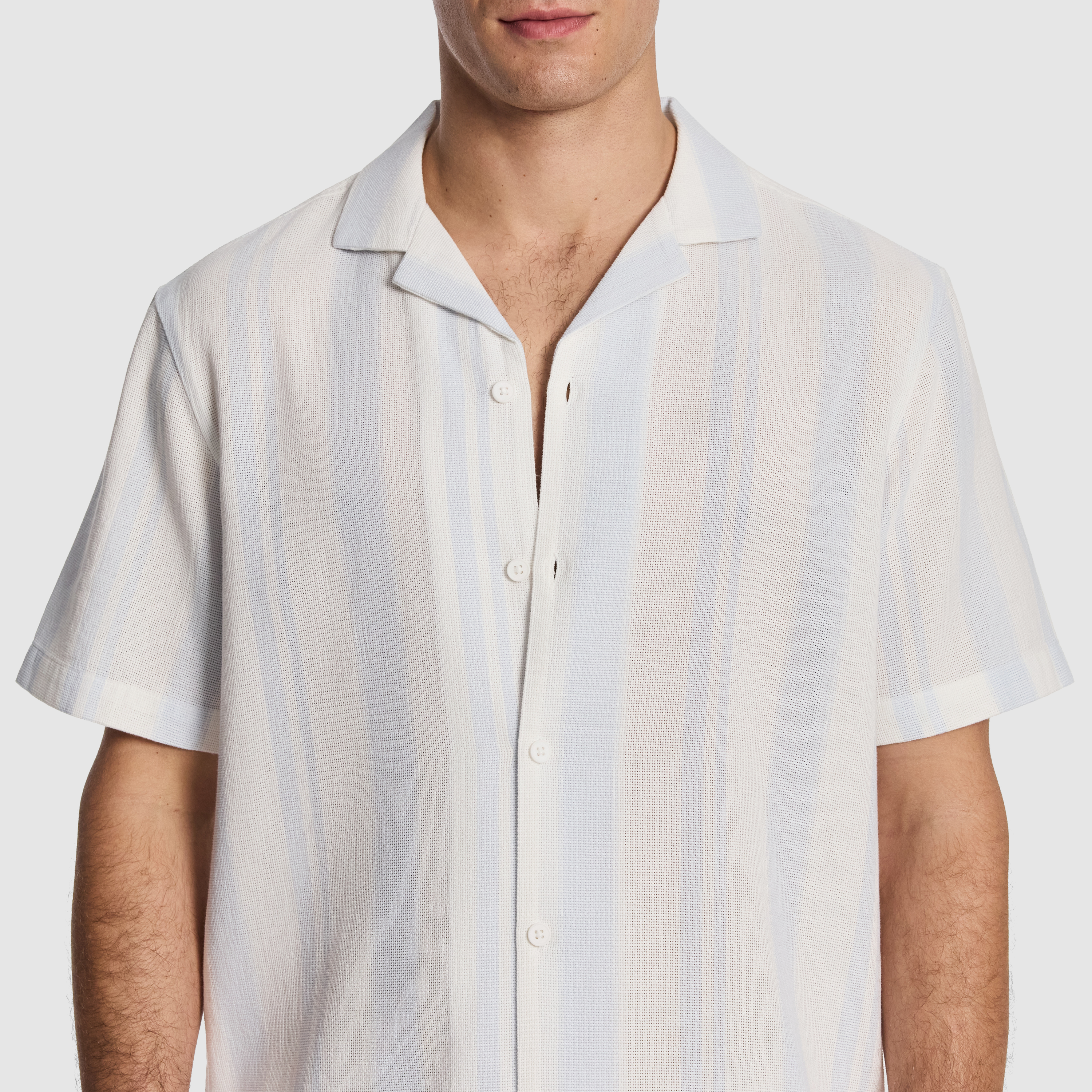 Light Blue Aruba Stripe Cotton Shirt