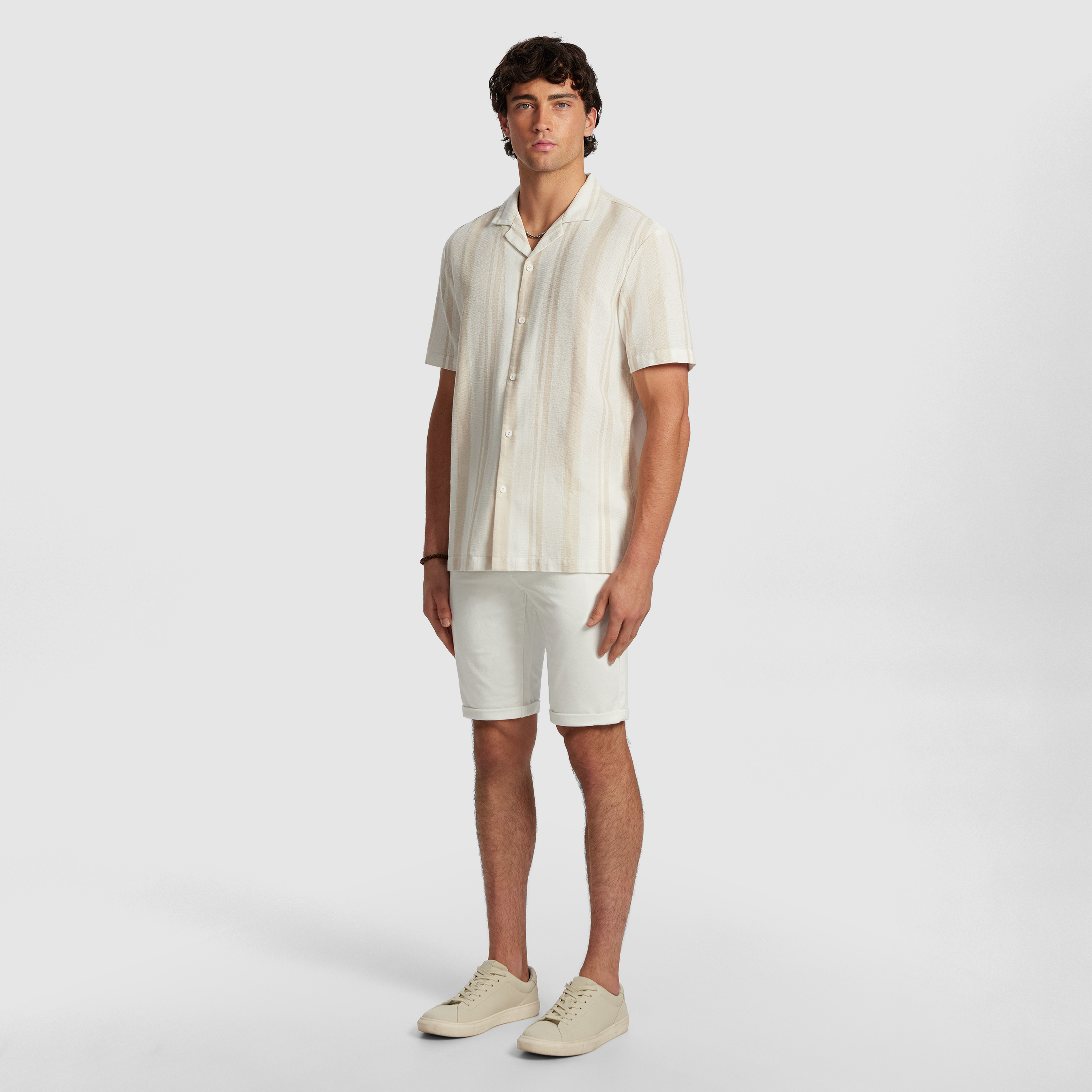 Natural Aruba Stripe Cotton Shirt