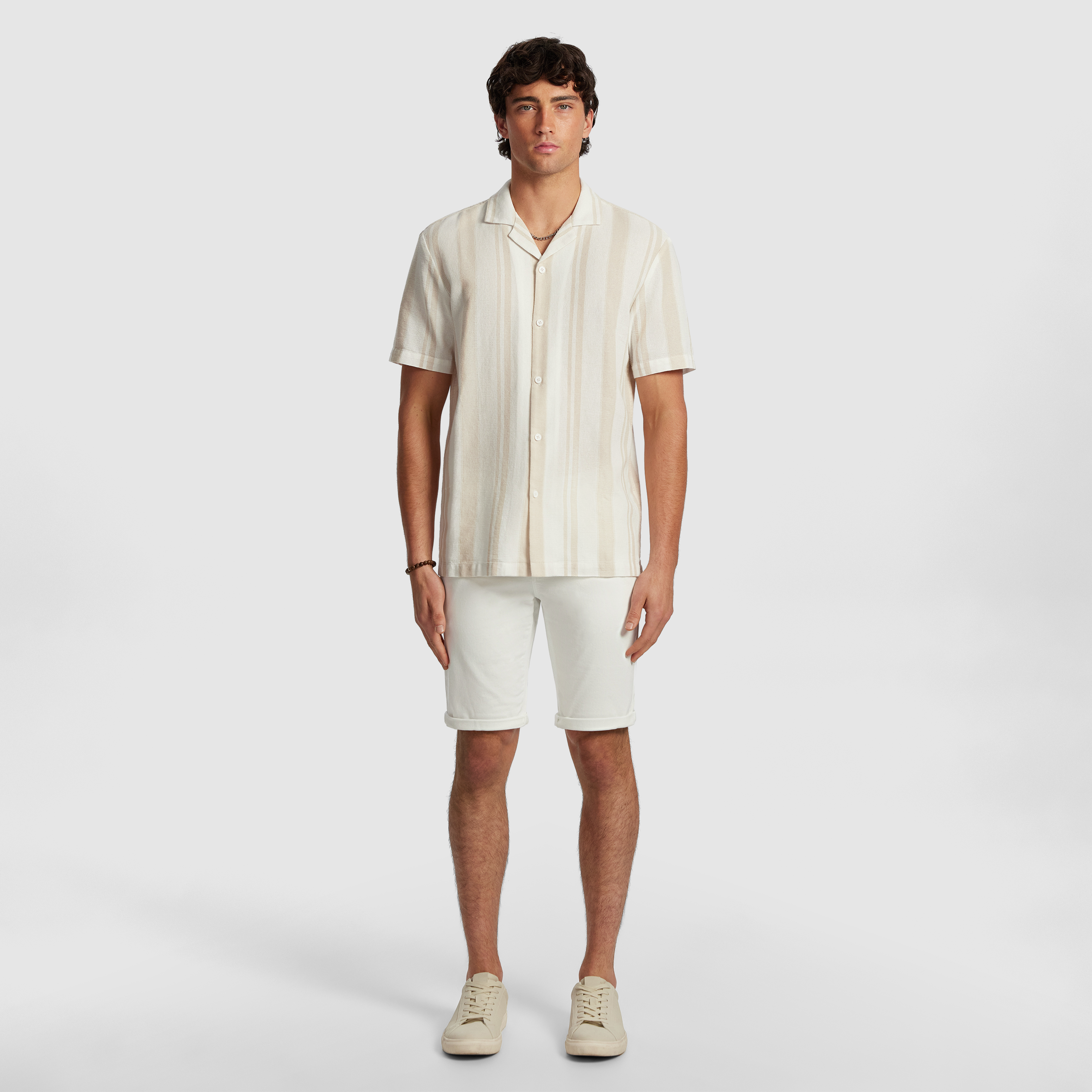 Natural Aruba Stripe Cotton Shirt