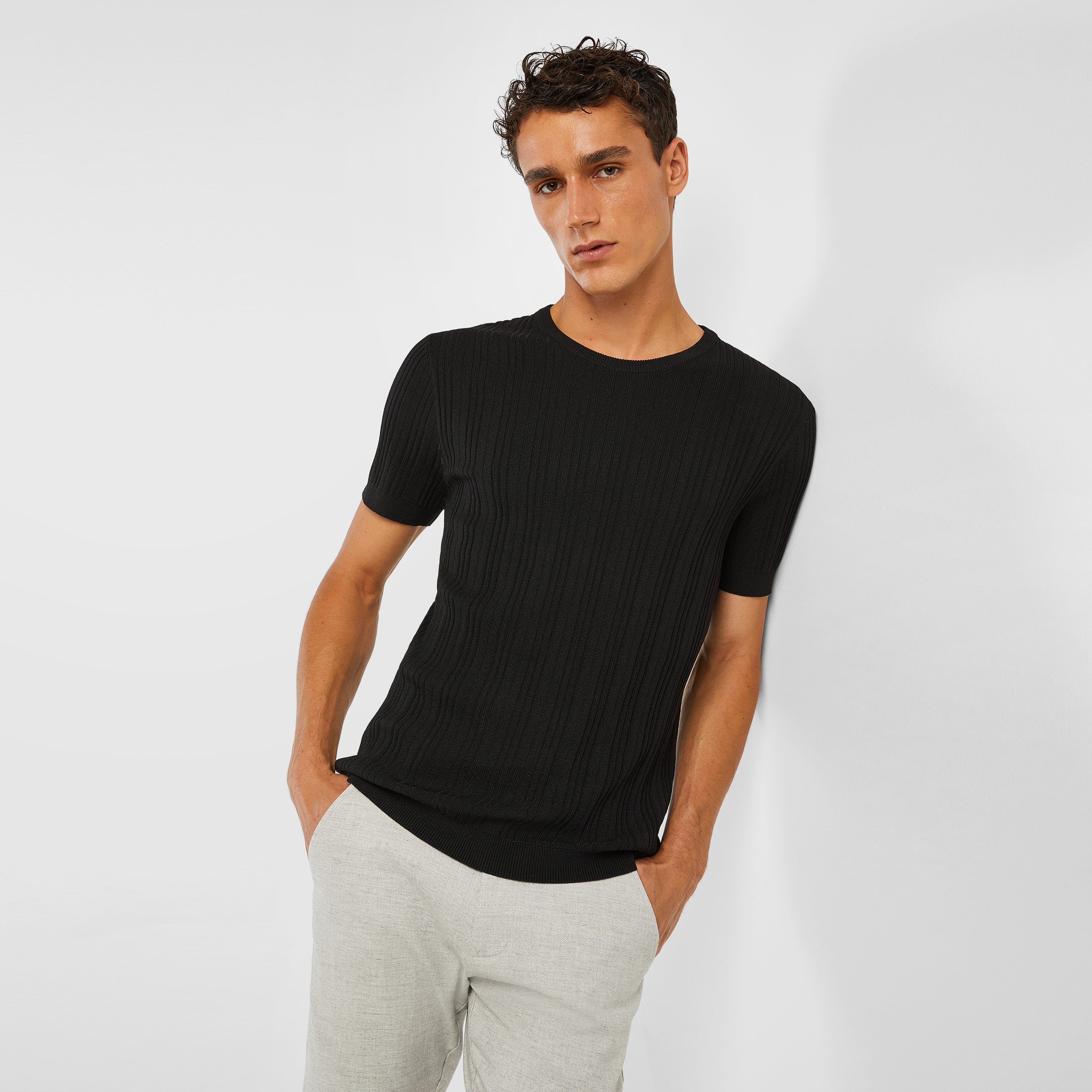NKNIT dry shaggy mini T-shirt black 黒 dry shaggy mini T-shirt | NKNIT