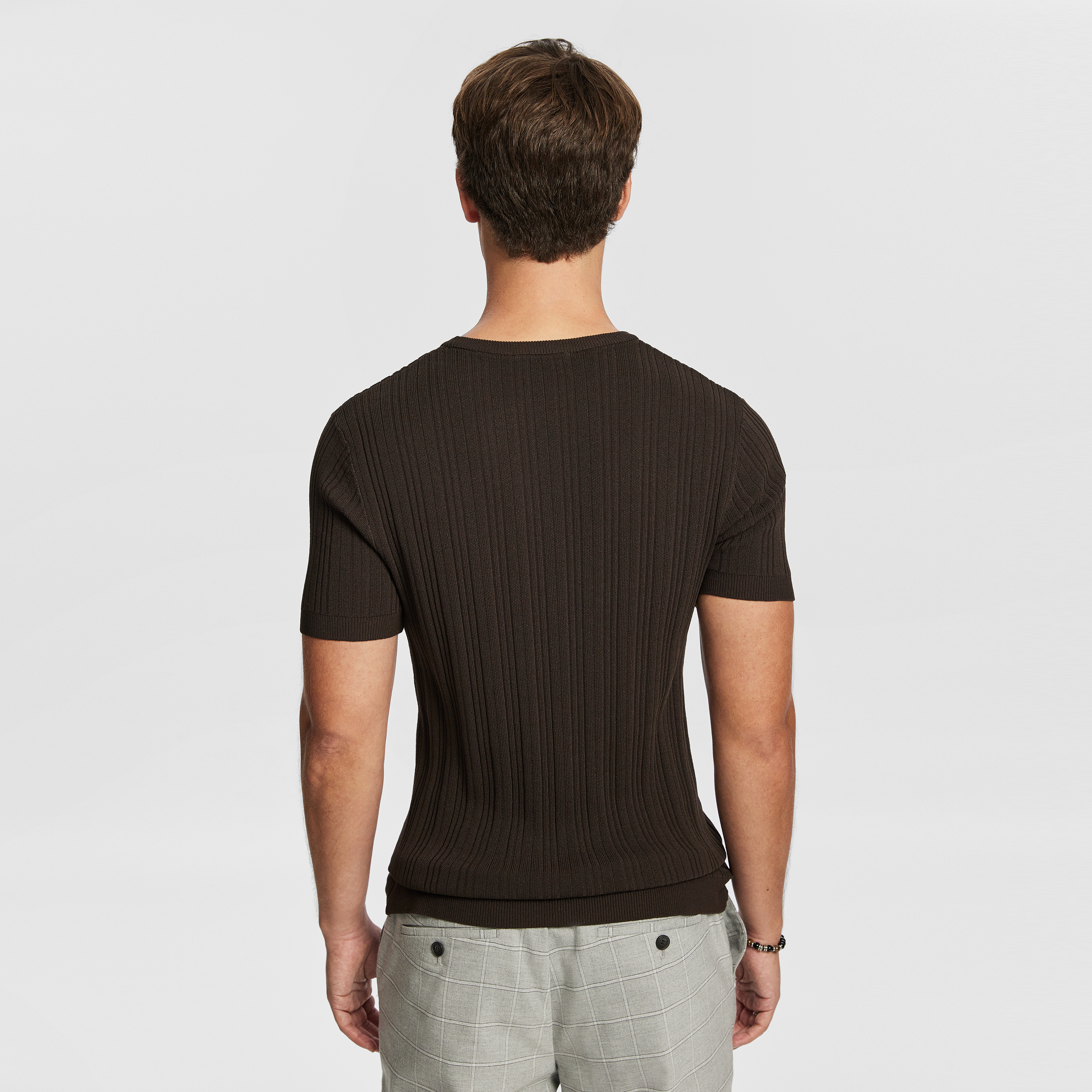 Chocolate Alistar Knitted Tee