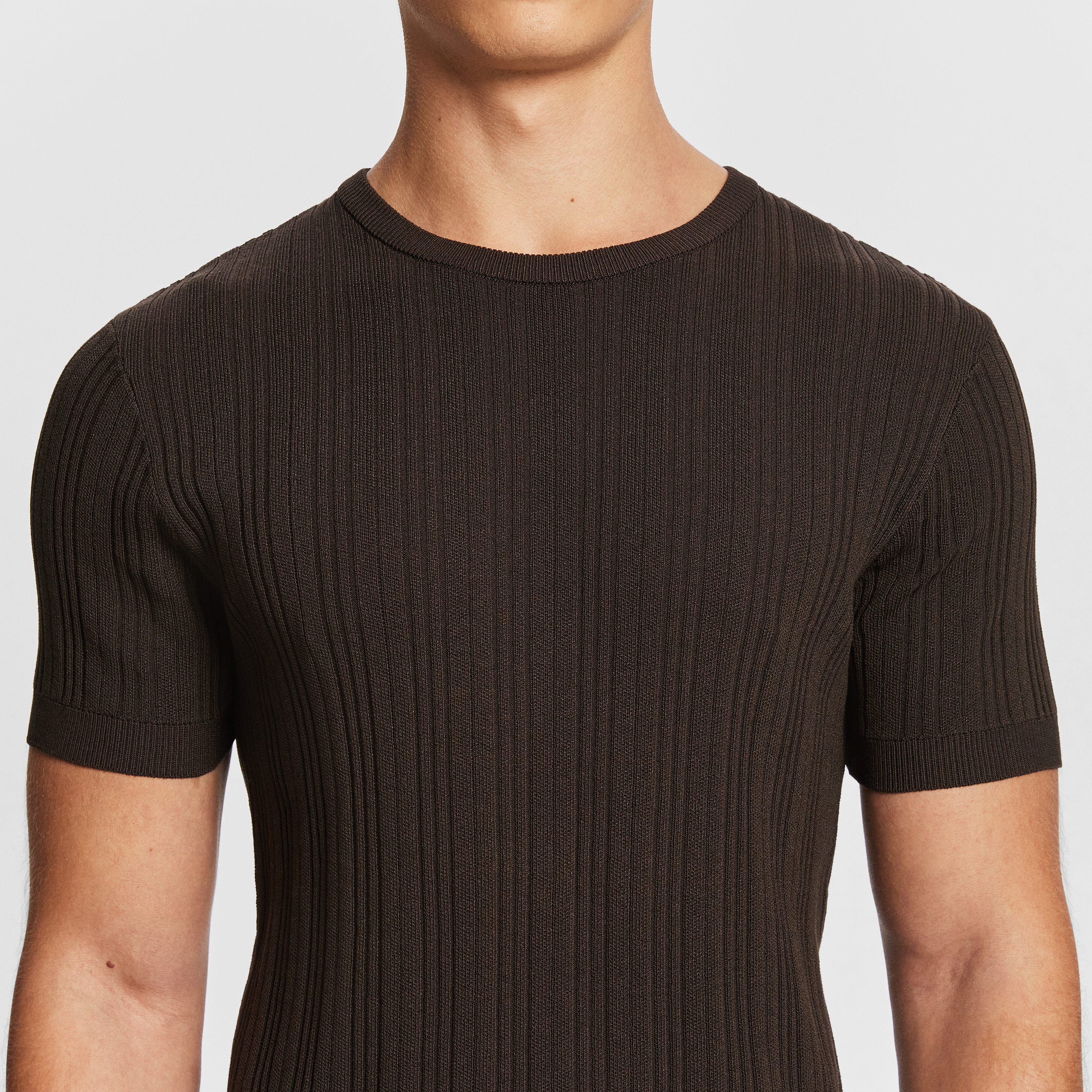 Chocolate Alistar Knitted Tee