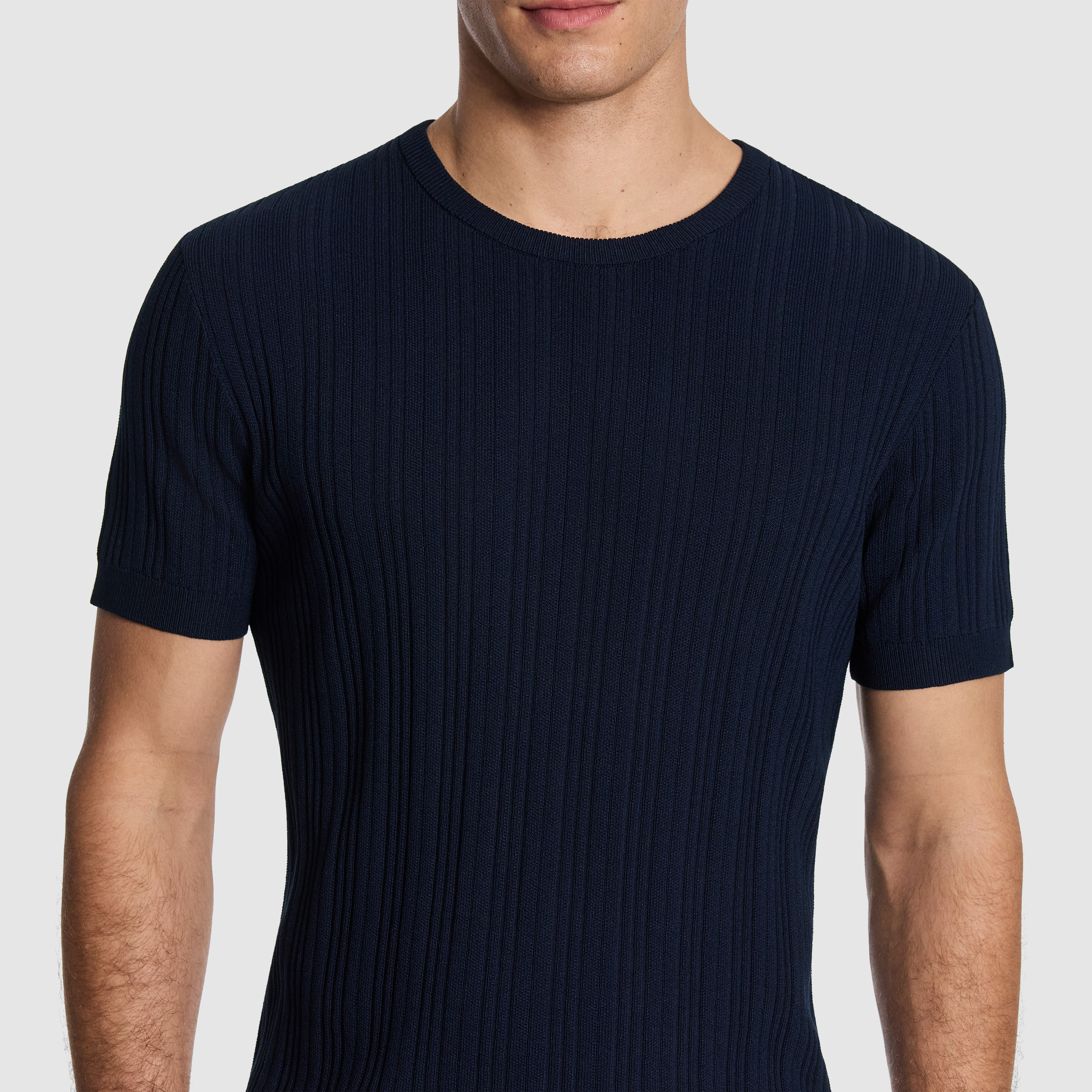 Navy Alistar Knitted Tee