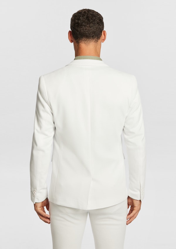 White Decaf Knitted Blazer