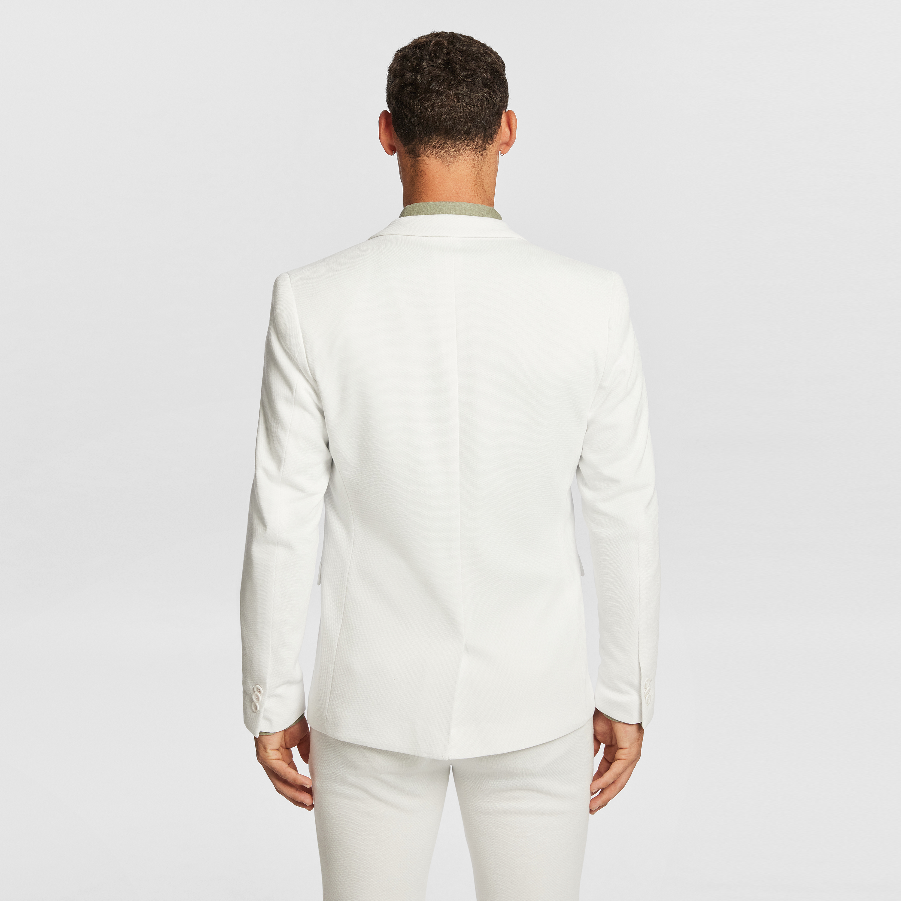  WHITE DECAF SLIM CO-ORD SUIT